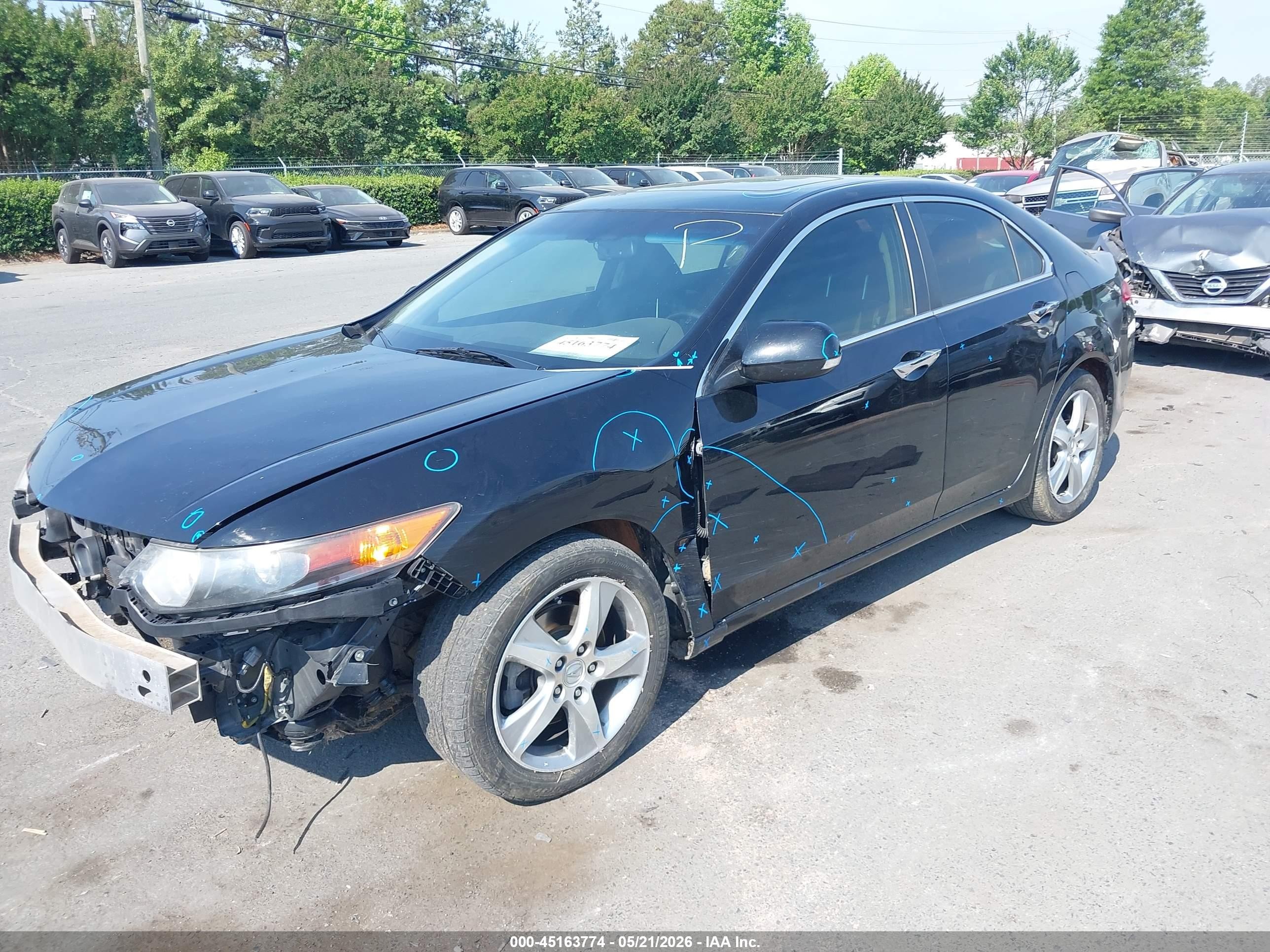 2012 Acura Tsx 2.4 Black vin: JH4CU2F64CC013568
