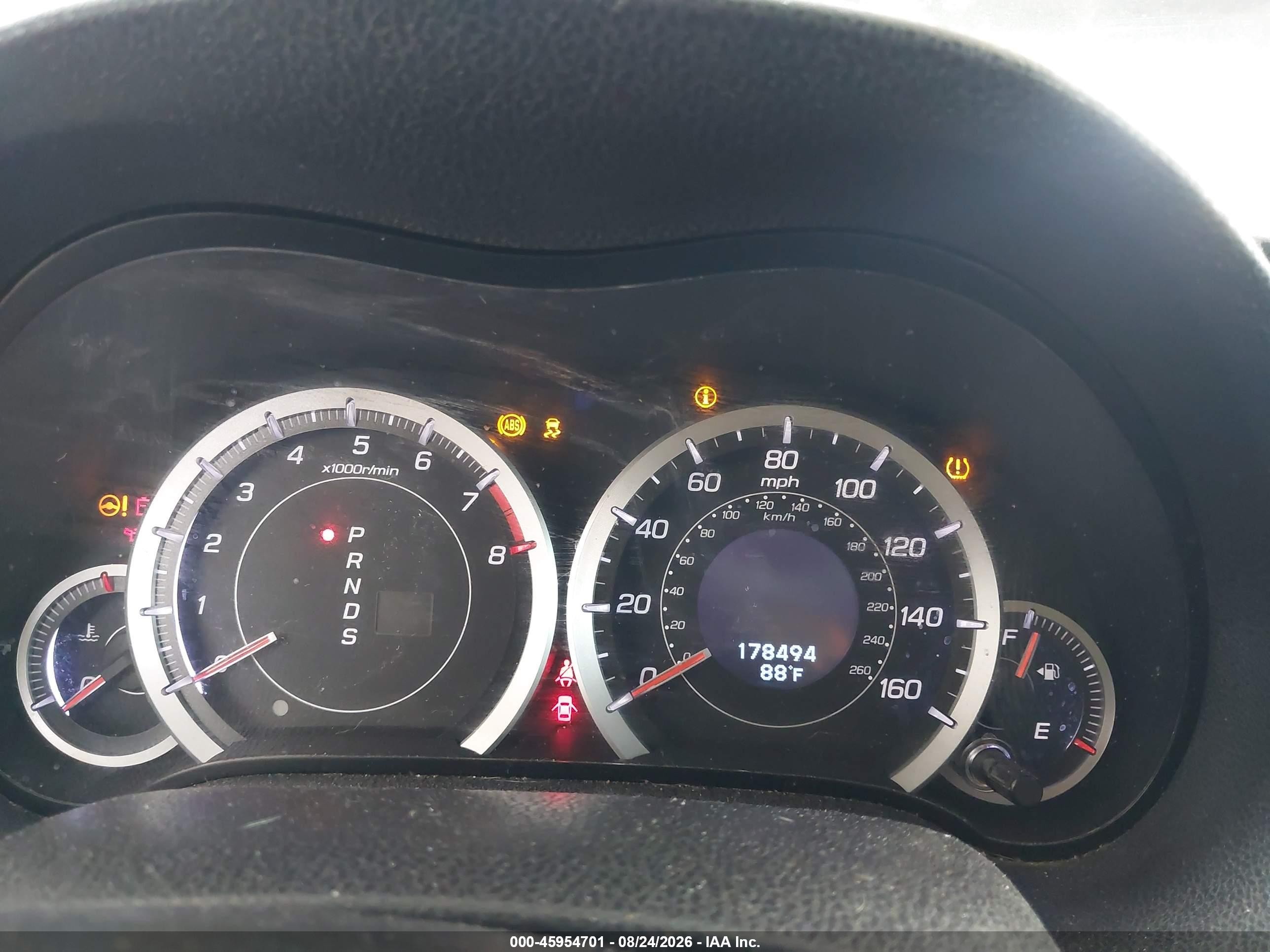 2012 Acura Tsx 2.4 Черный vin: JH4CU2F64CC027292