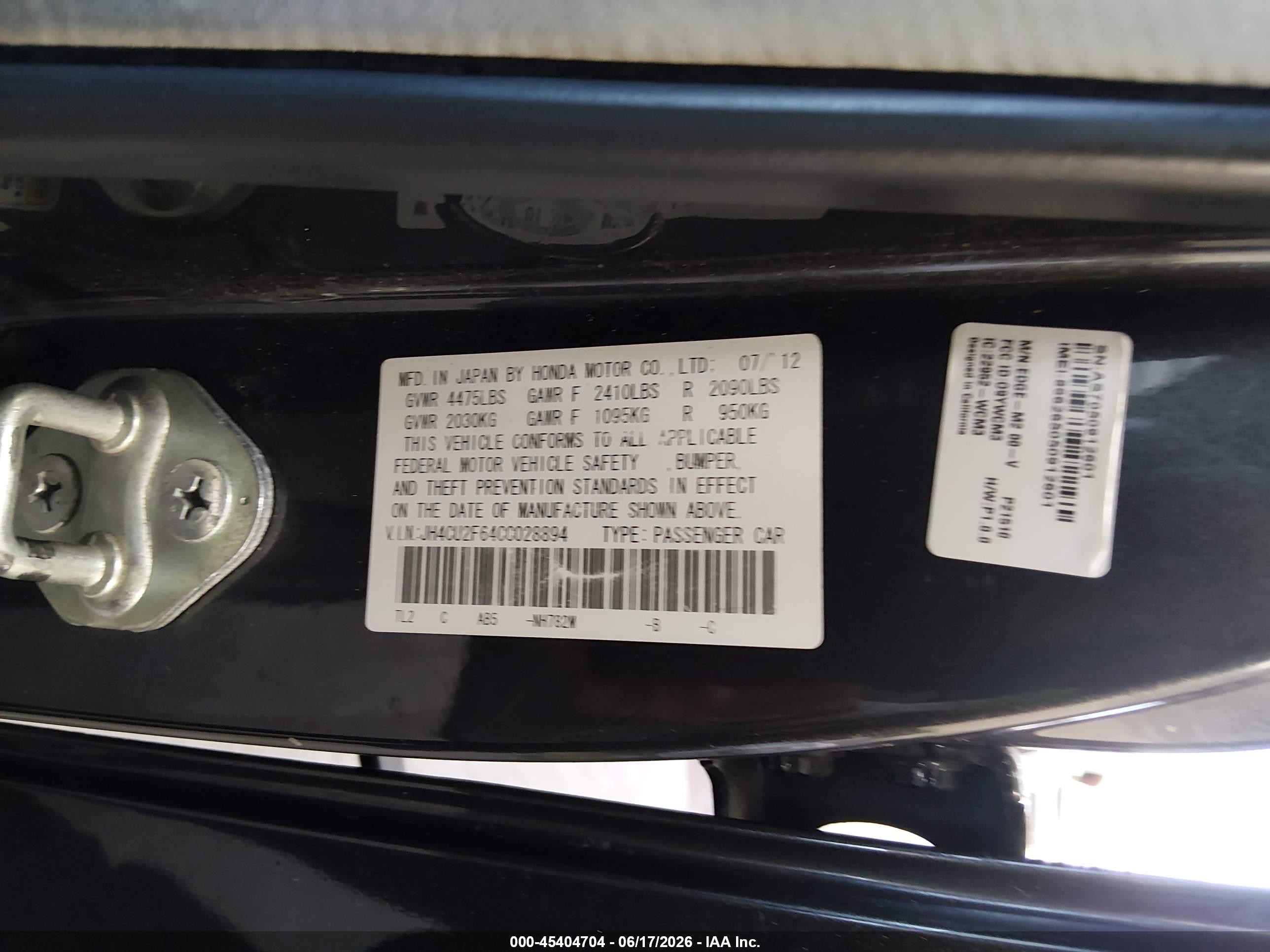2012 Acura Tsx 2.4 Gray vin: JH4CU2F64CC028894