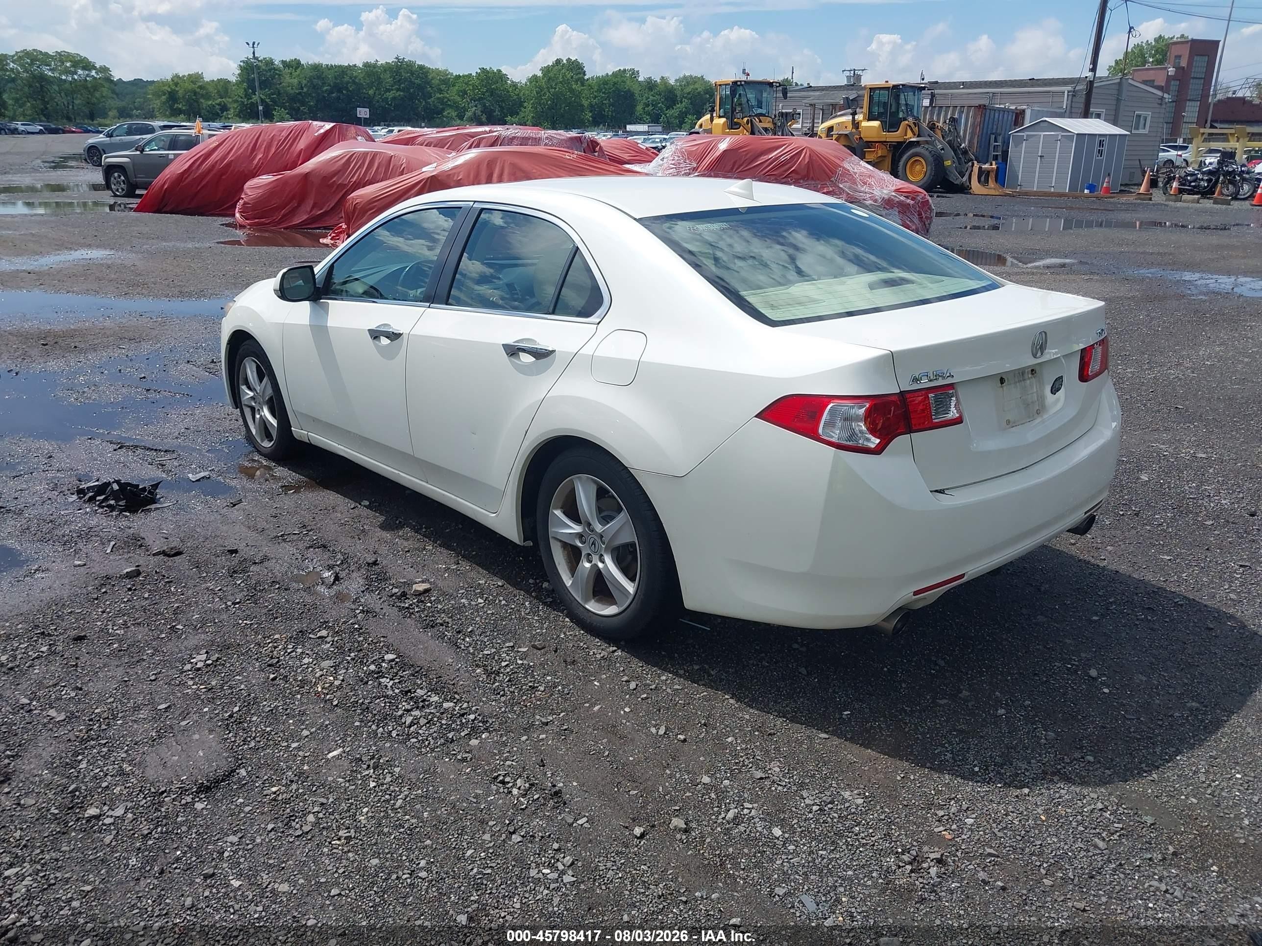 2010 Acura Tsx 2.4 White vin: JH4CU2F65AC017982