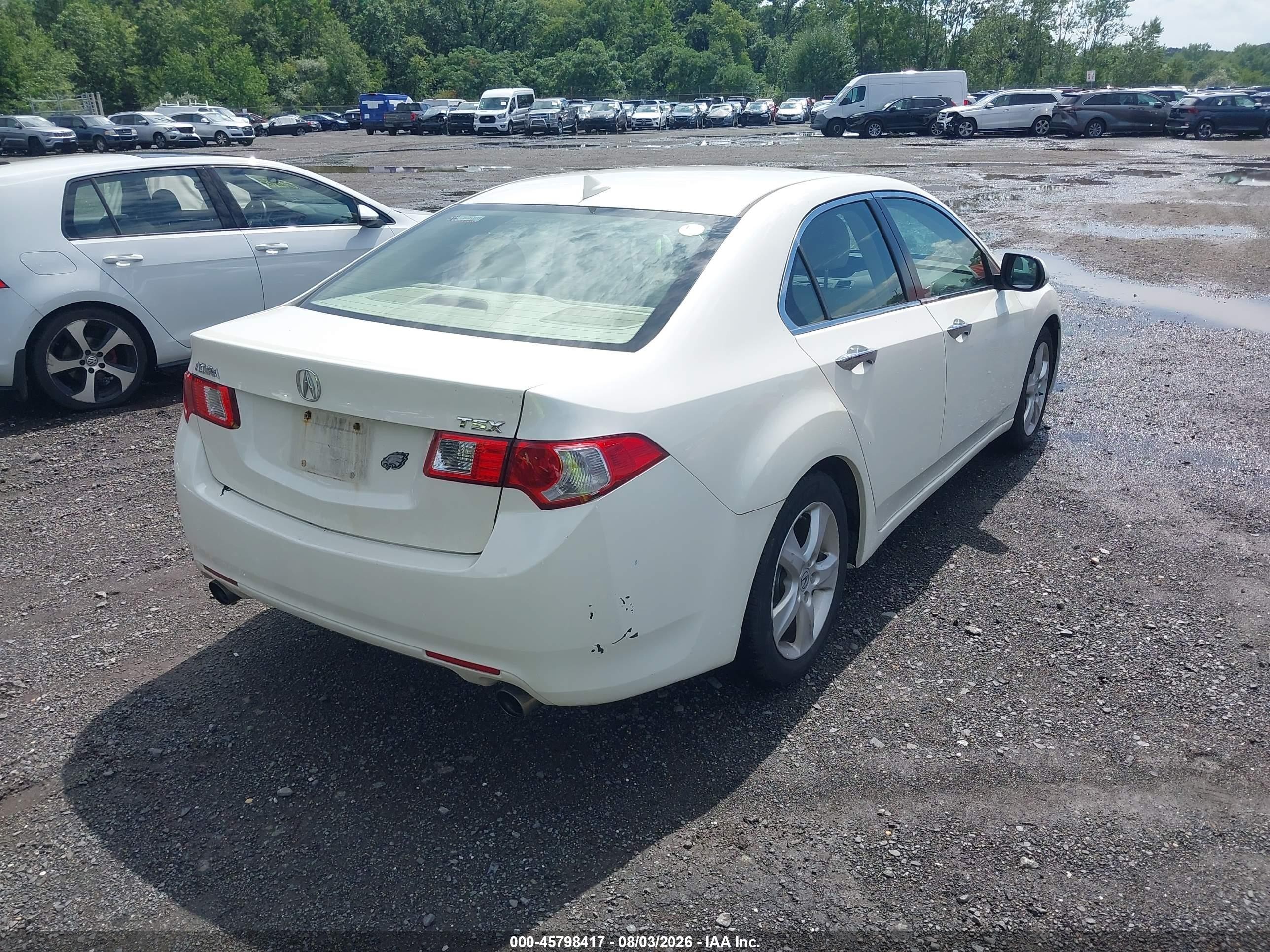 2010 Acura Tsx 2.4 White vin: JH4CU2F65AC017982