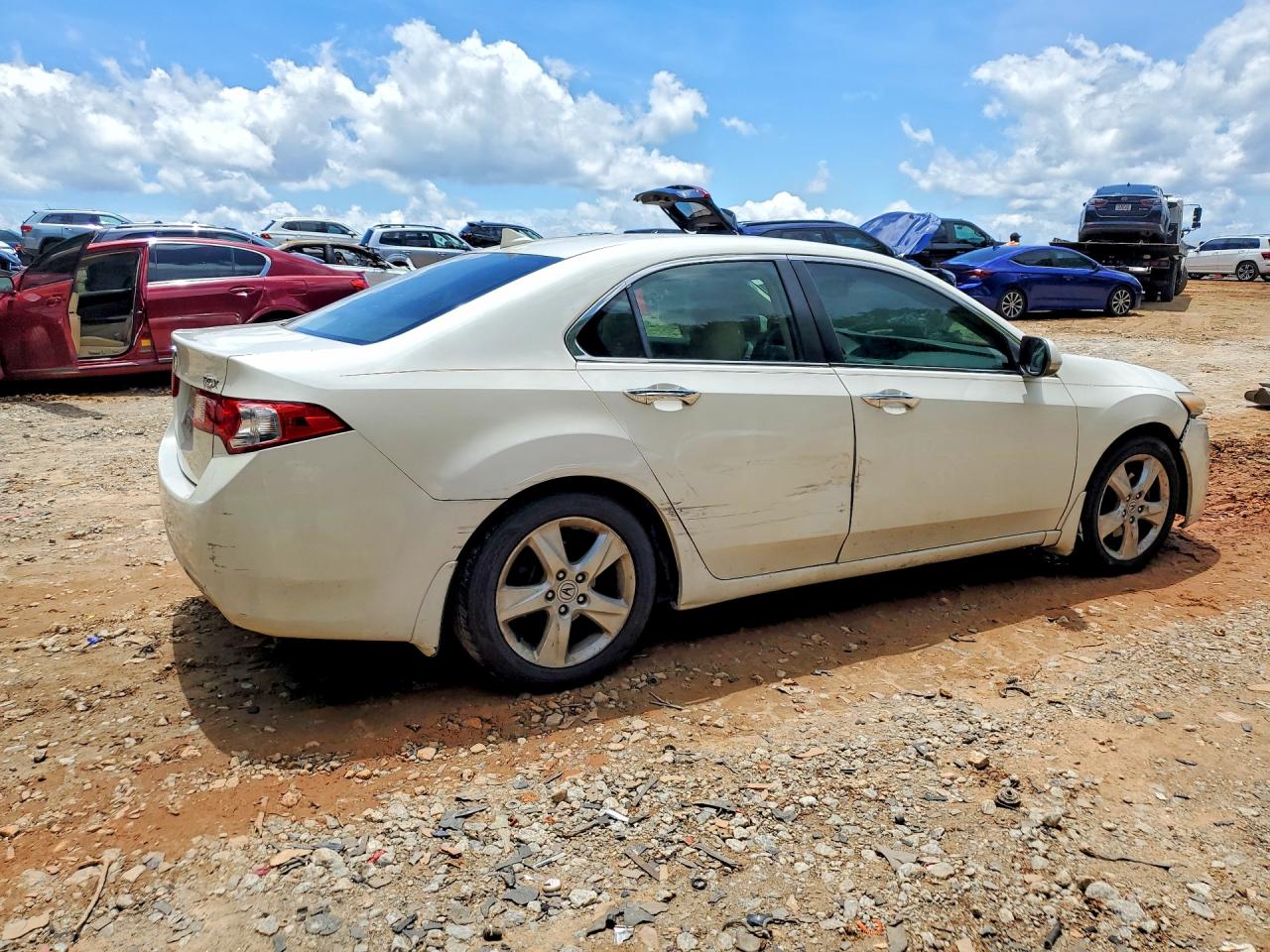2010 Acura Tsx White vin: JH4CU2F65AC041120