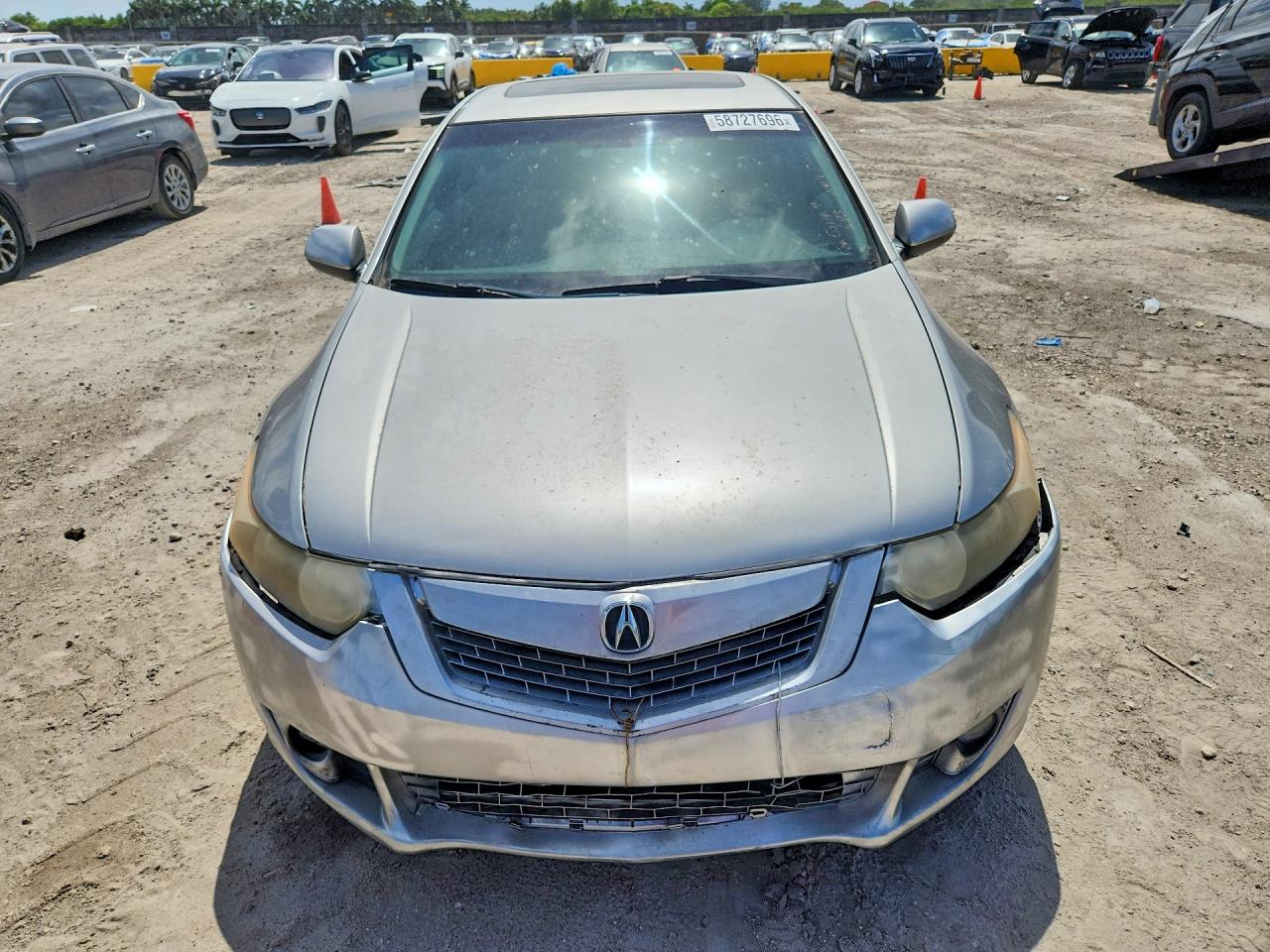 2010 Acura Tsx Silver vin: JH4CU2F65AC041666
