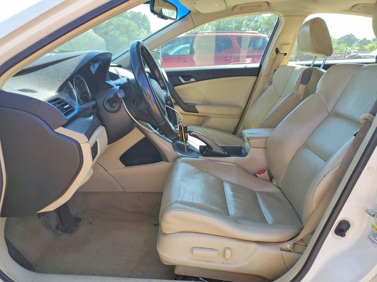 2010 Acura Tsx White vin: JH4CU2F65AC042445