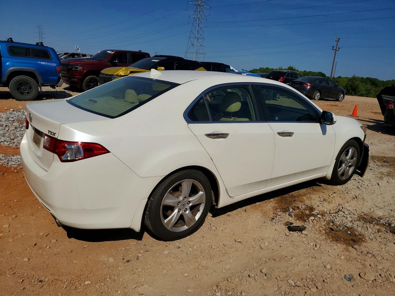 2010 Acura Tsx White vin: JH4CU2F65AC042445