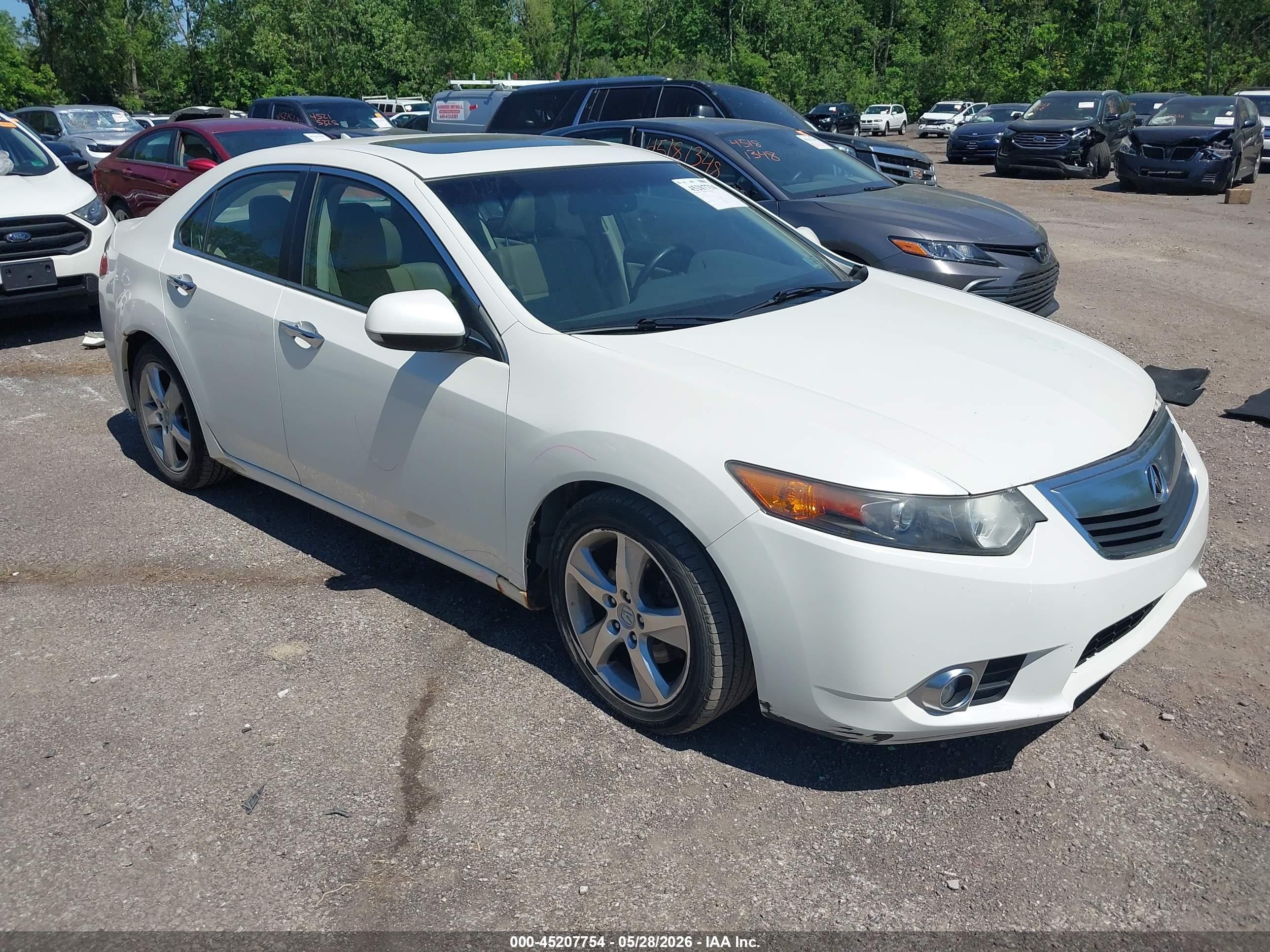 2011 Acura Tsx 2.4 Белый vin: JH4CU2F65BC012265