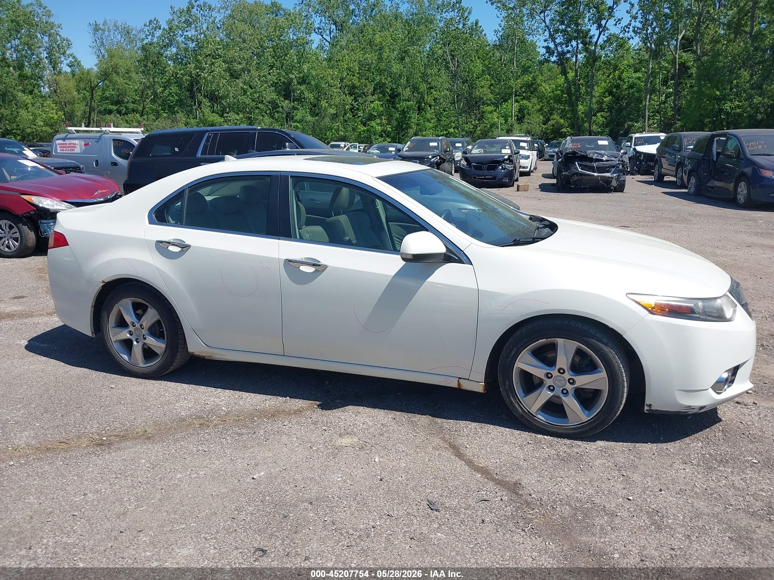 2011 Acura Tsx 2.4 White vin: JH4CU2F65BC012265