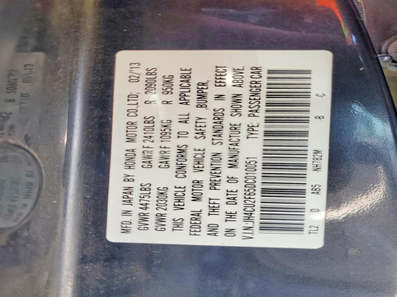 2013 Acura Tsx Tech Charcoal vin: JH4CU2F65DC010051