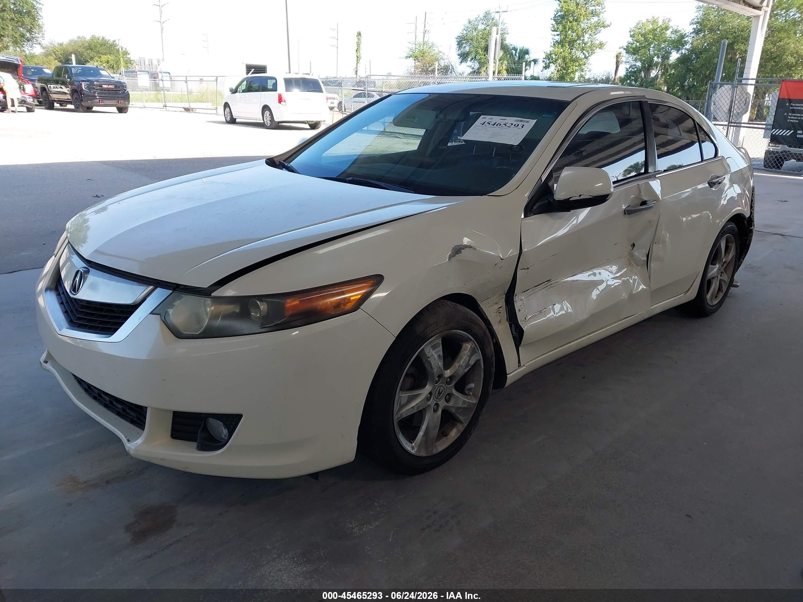 2010 Acura Tsx 2.4 White vin: JH4CU2F66AC031468