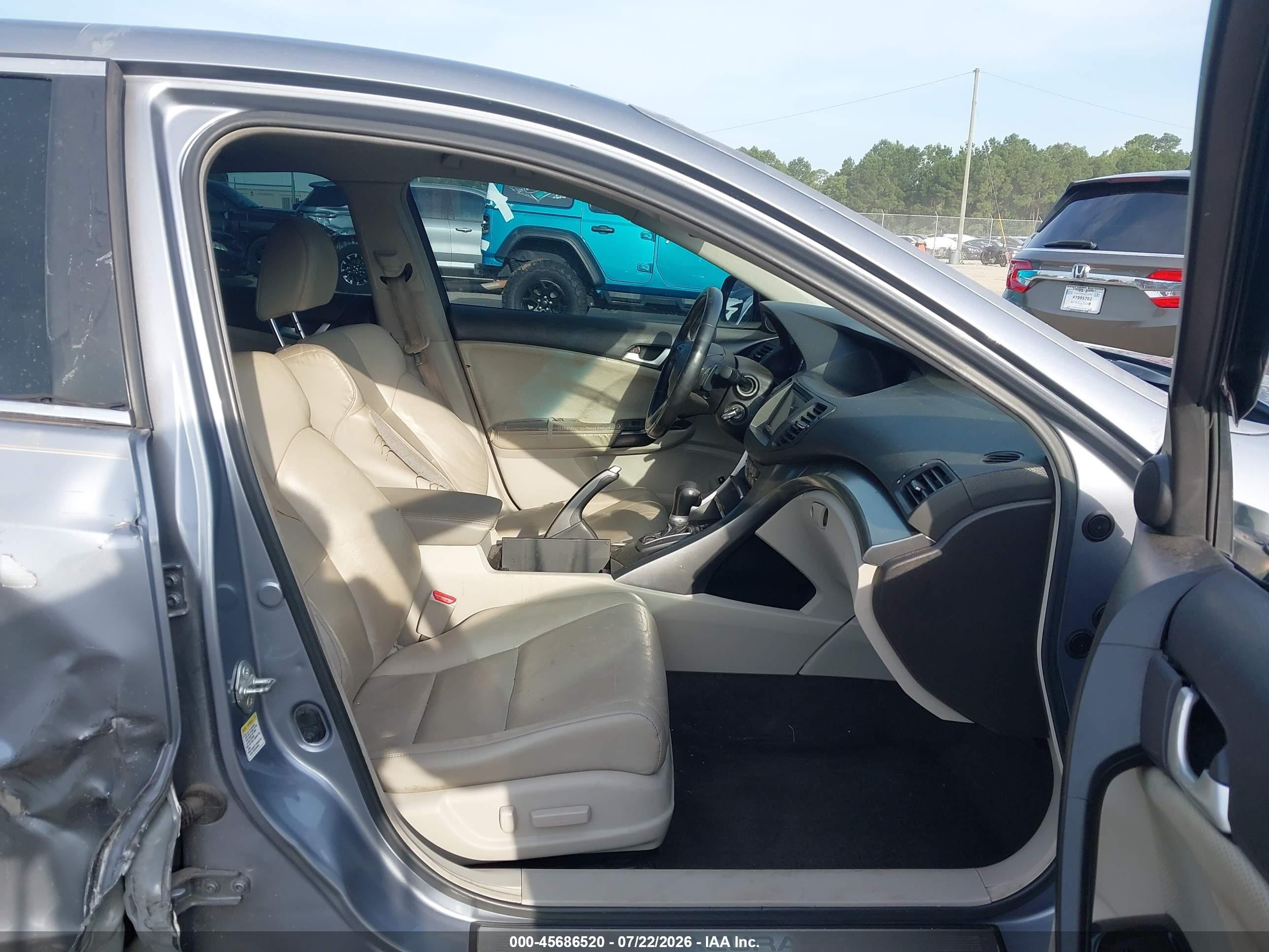 2011 Acura Tsx 2.4 Light Blue vin: JH4CU2F66BC009651