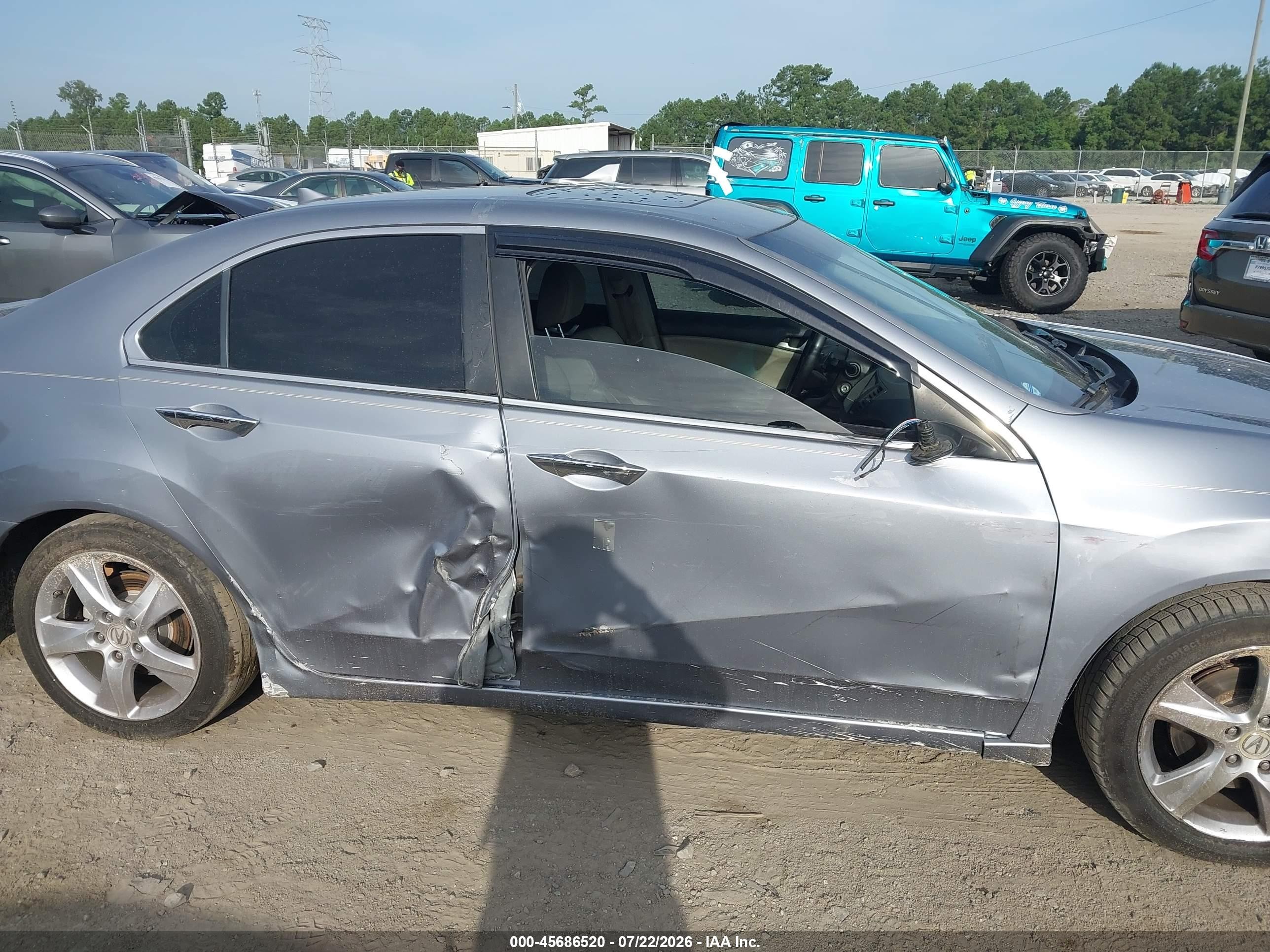 2011 Acura Tsx 2.4 Light Blue vin: JH4CU2F66BC009651