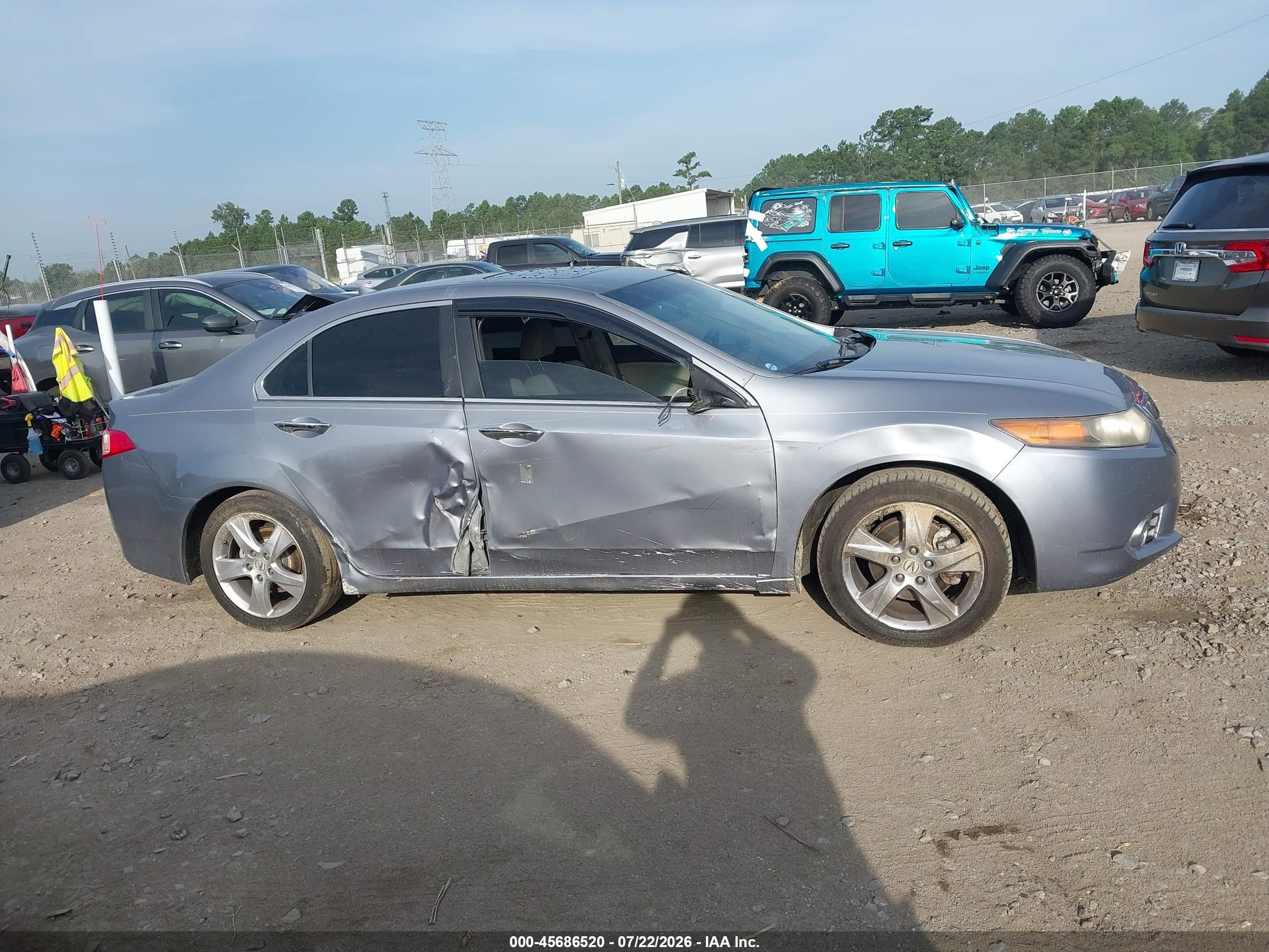 2011 Acura Tsx 2.4 Light Blue vin: JH4CU2F66BC009651
