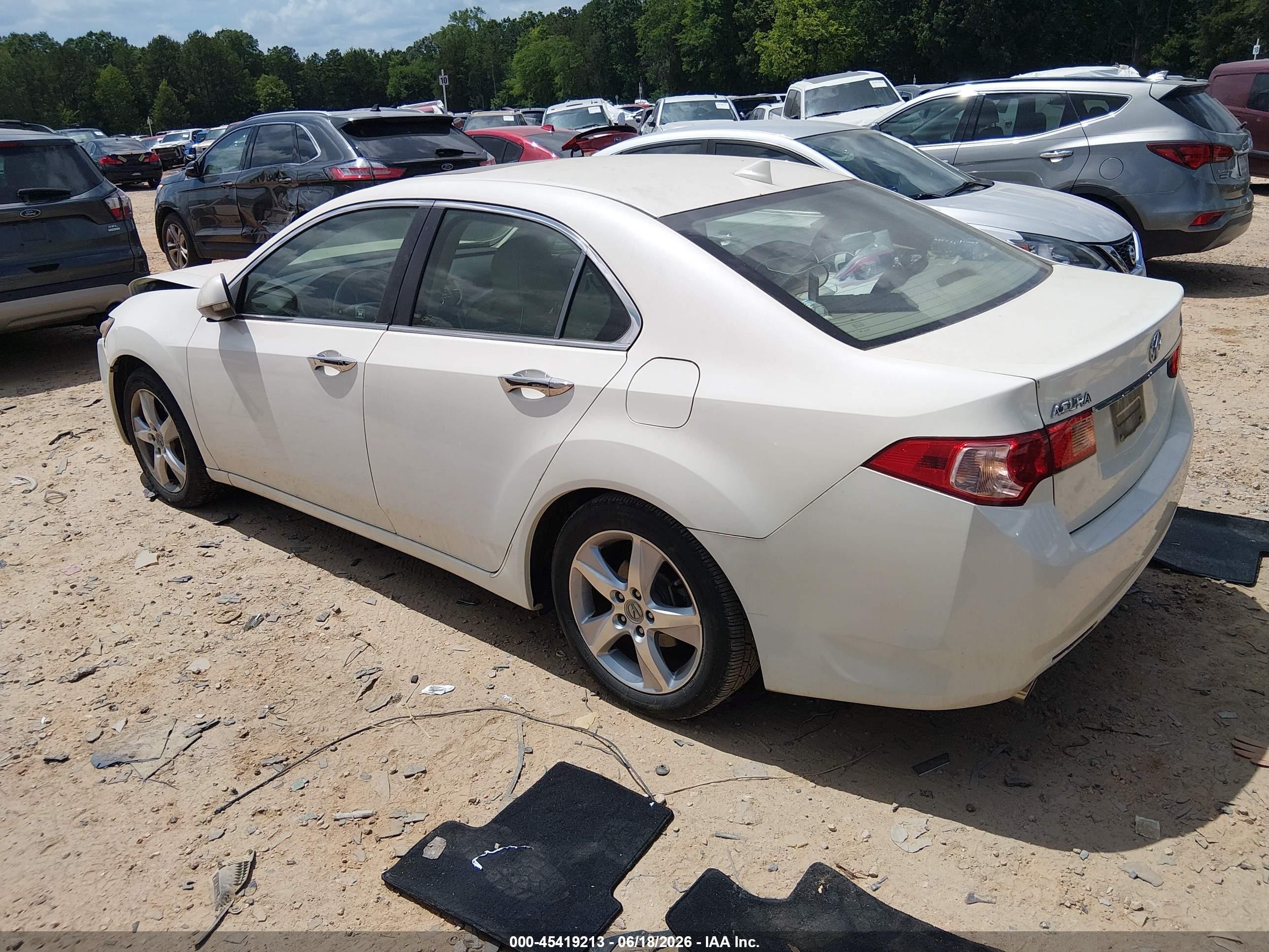 2011 Acura Tsx 2.4 White vin: JH4CU2F66BC018561
