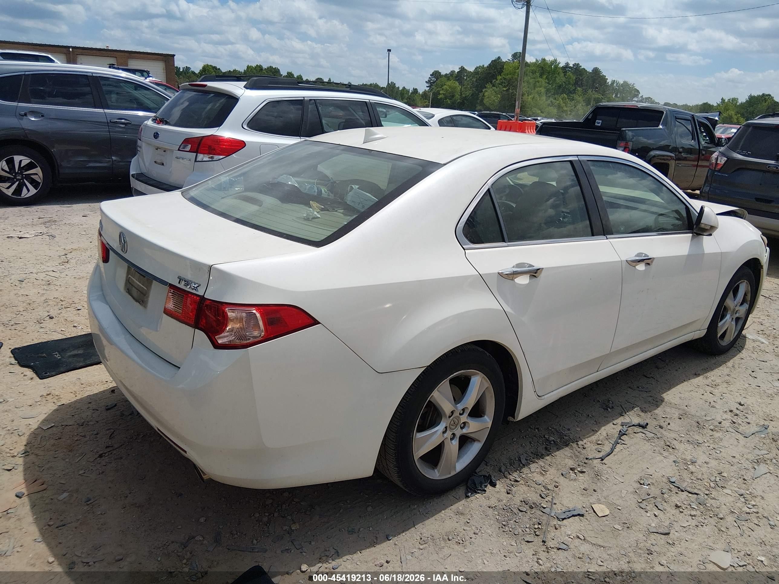2011 Acura Tsx 2.4 White vin: JH4CU2F66BC018561