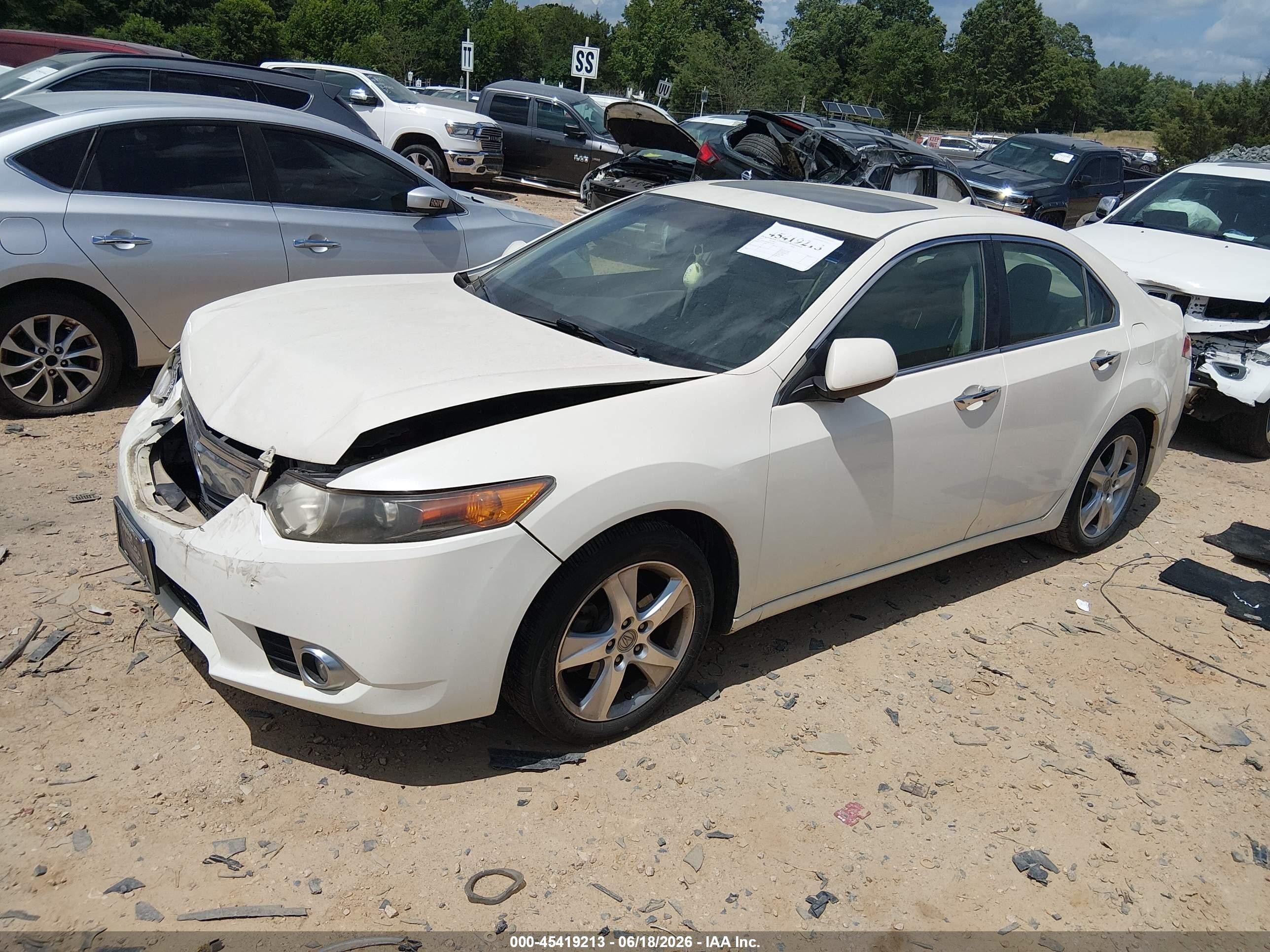 2011 Acura Tsx 2.4 White vin: JH4CU2F66BC018561