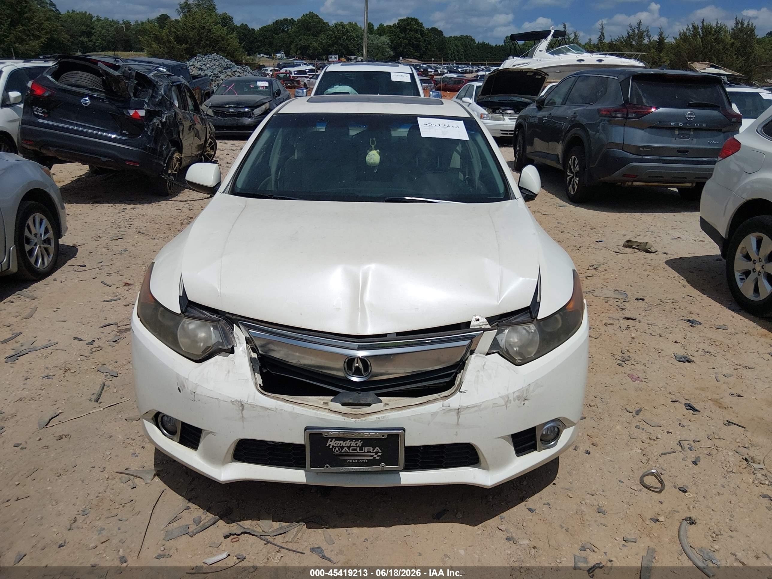 2011 Acura Tsx 2.4 White vin: JH4CU2F66BC018561