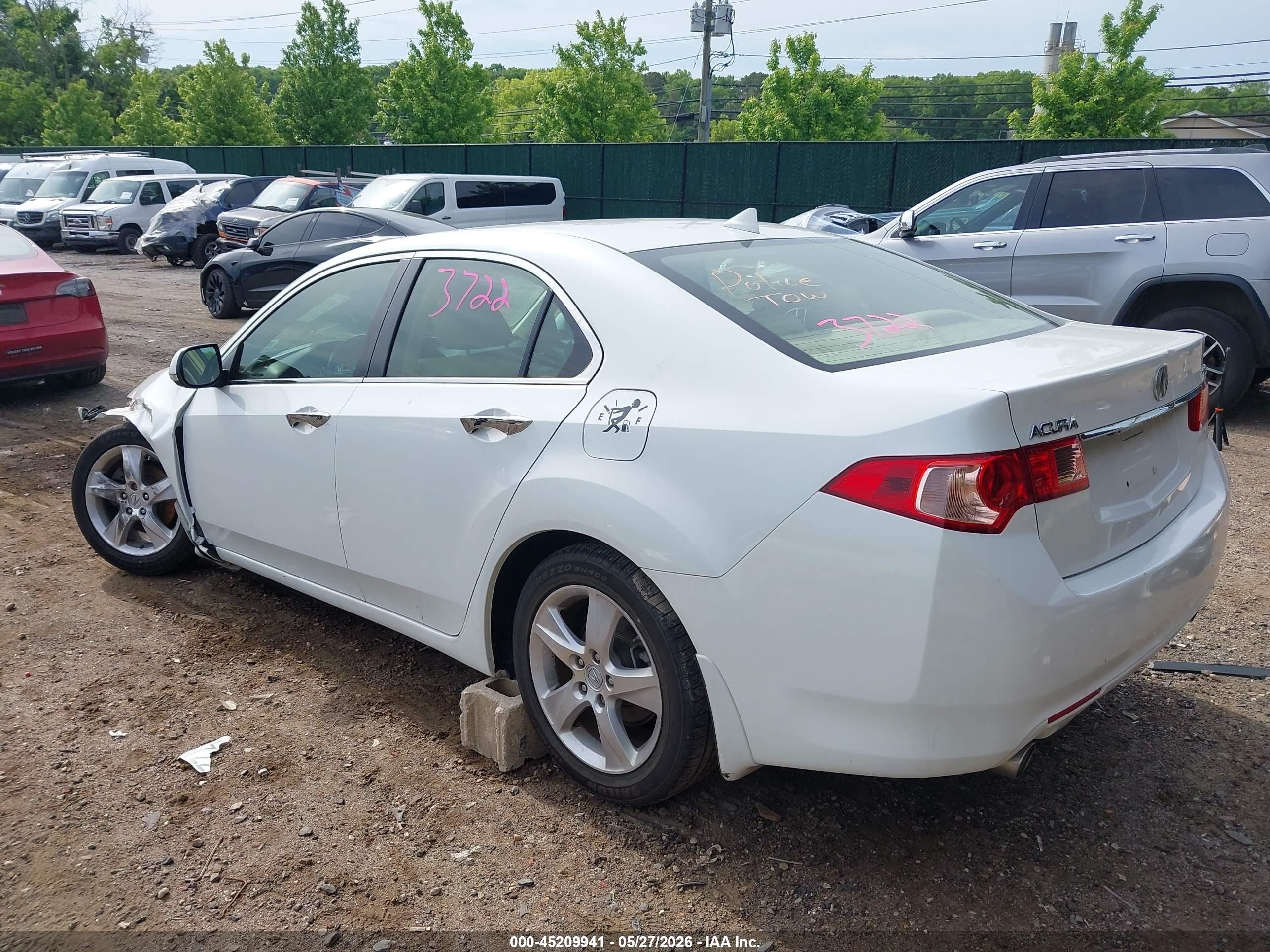 2012 Acura Tsx 2.4 Белый vin: JH4CU2F66CC009666