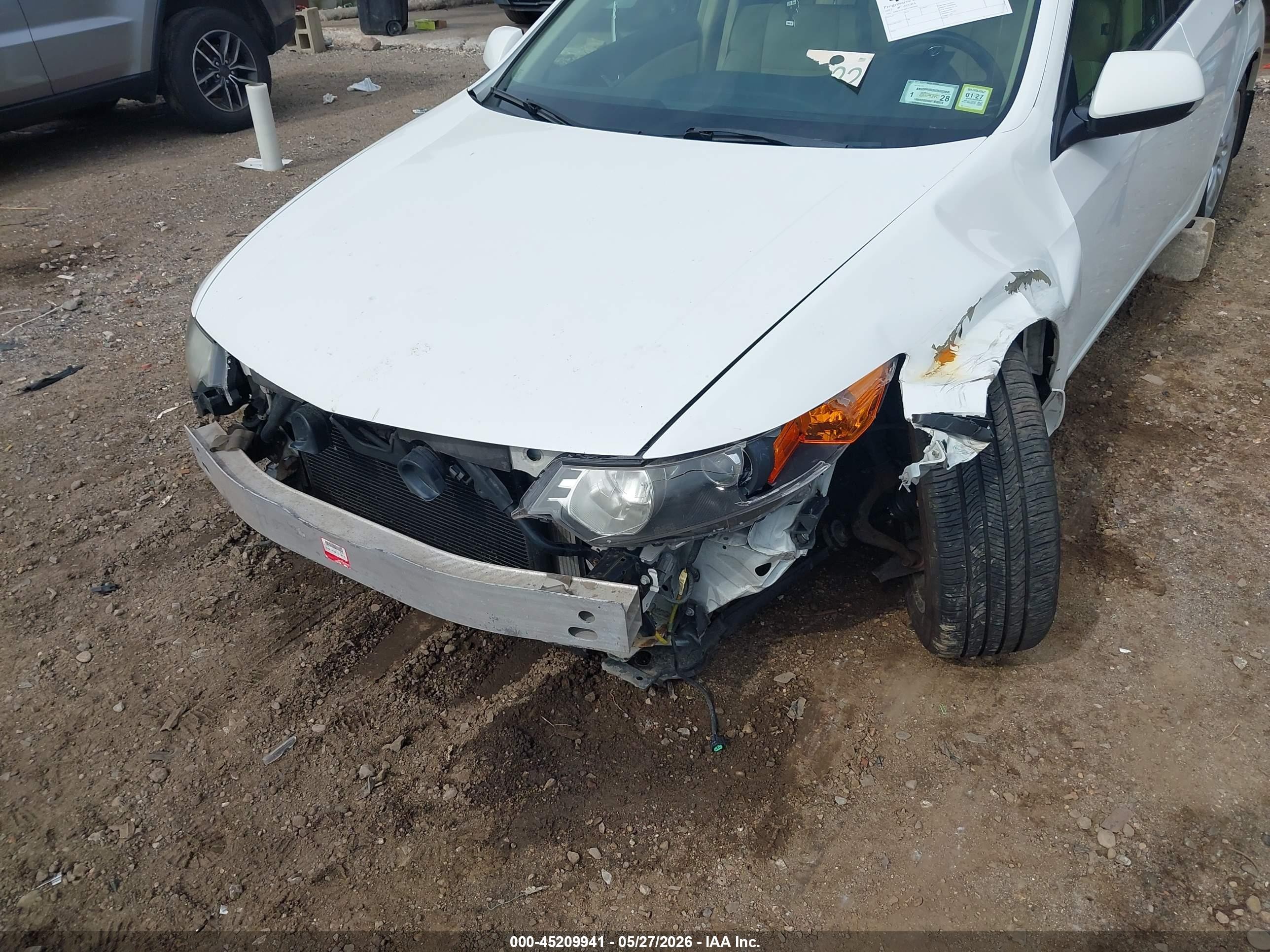 2012 Acura Tsx 2.4 Белый vin: JH4CU2F66CC009666
