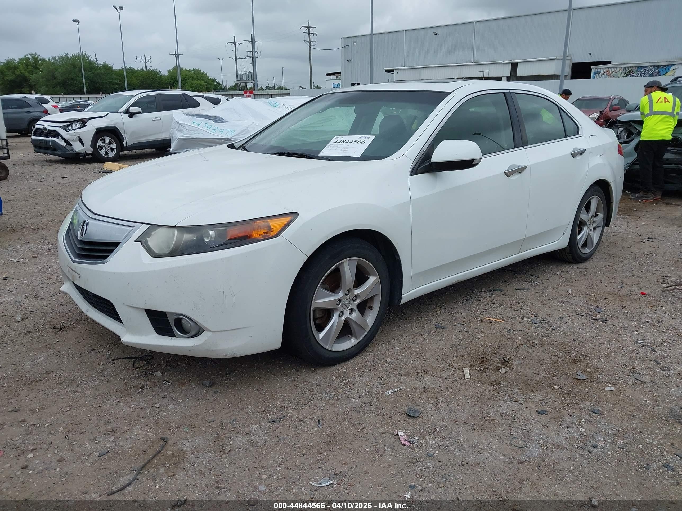 2012 Acura Tsx 2.4 White vin: JH4CU2F66CC017914