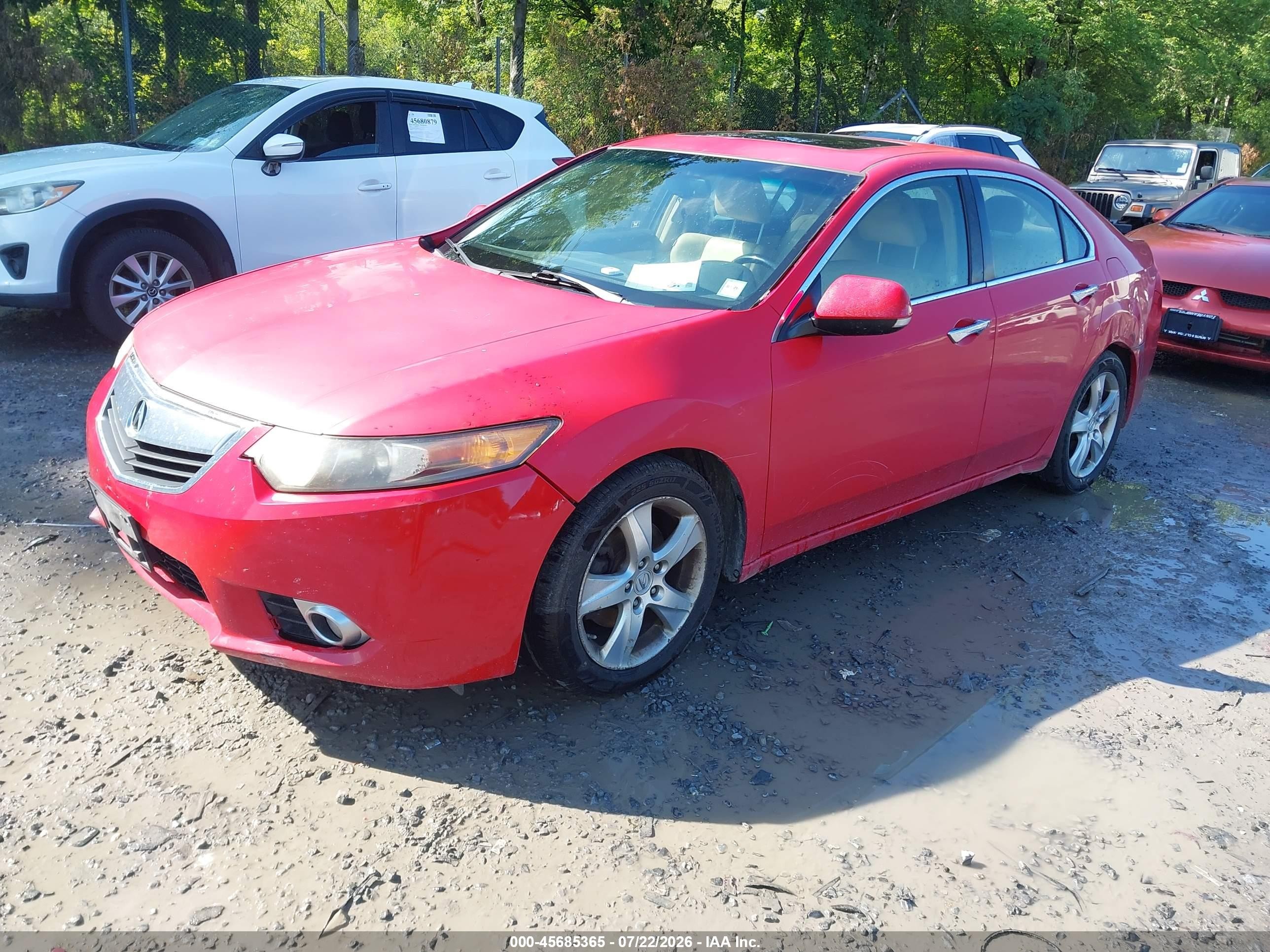 2013 Acura Tsx 2.4 Red vin: JH4CU2F66DC002055