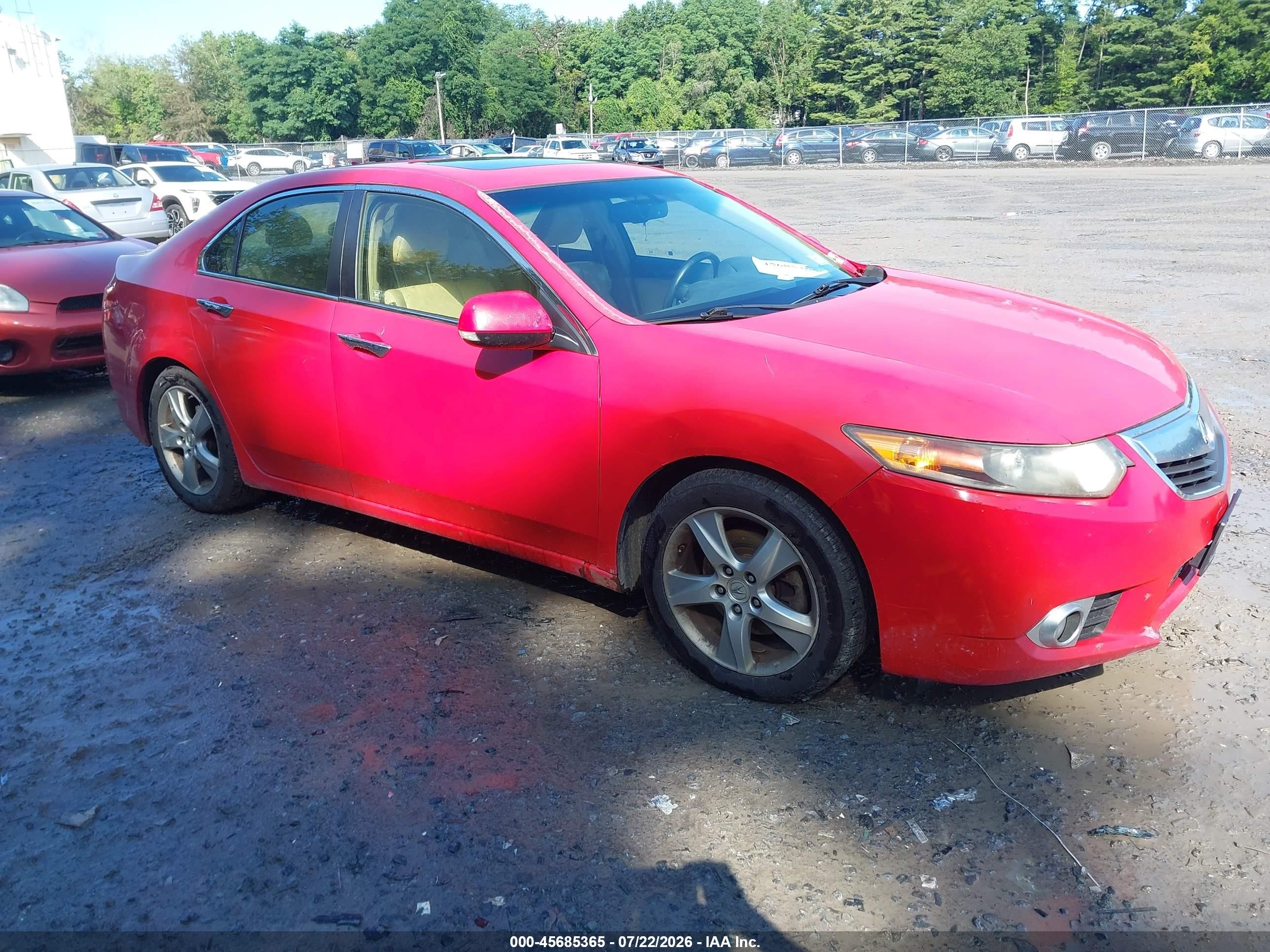 2013 Acura Tsx 2.4 Red vin: JH4CU2F66DC002055