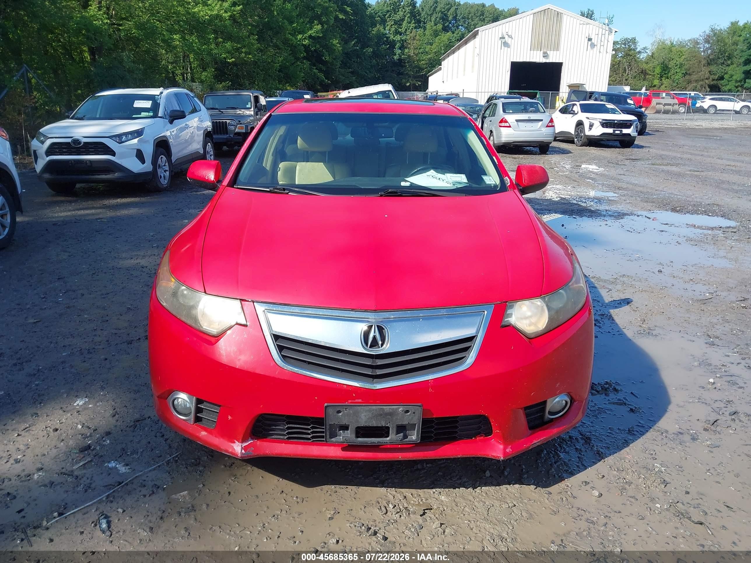 2013 Acura Tsx 2.4 Red vin: JH4CU2F66DC002055