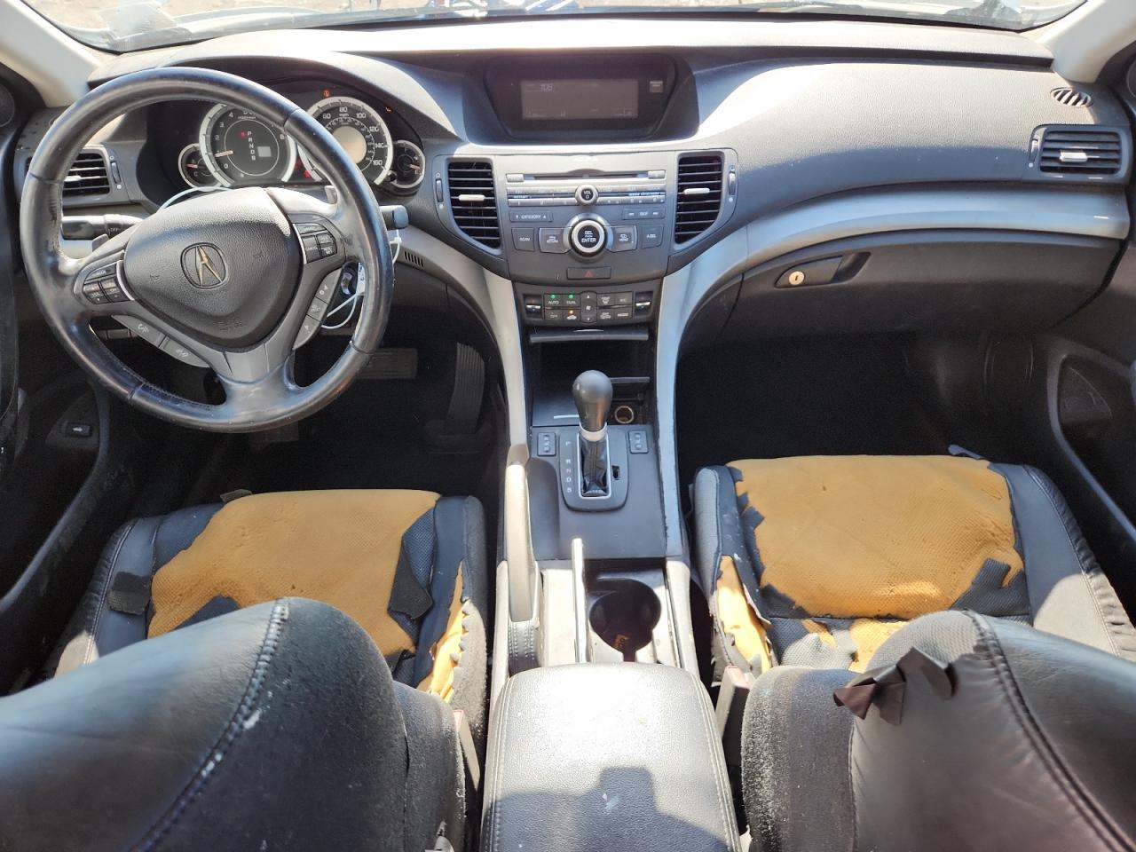 2010 Acura Tsx White vin: JH4CU2F67AC005266 Damage: Left Front Seat, Torn, > 12 Inches
