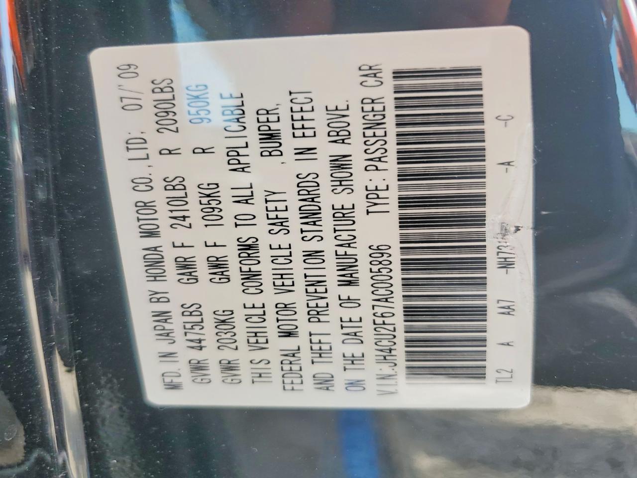2010 Acura Tsx Black vin: JH4CU2F67AC005896