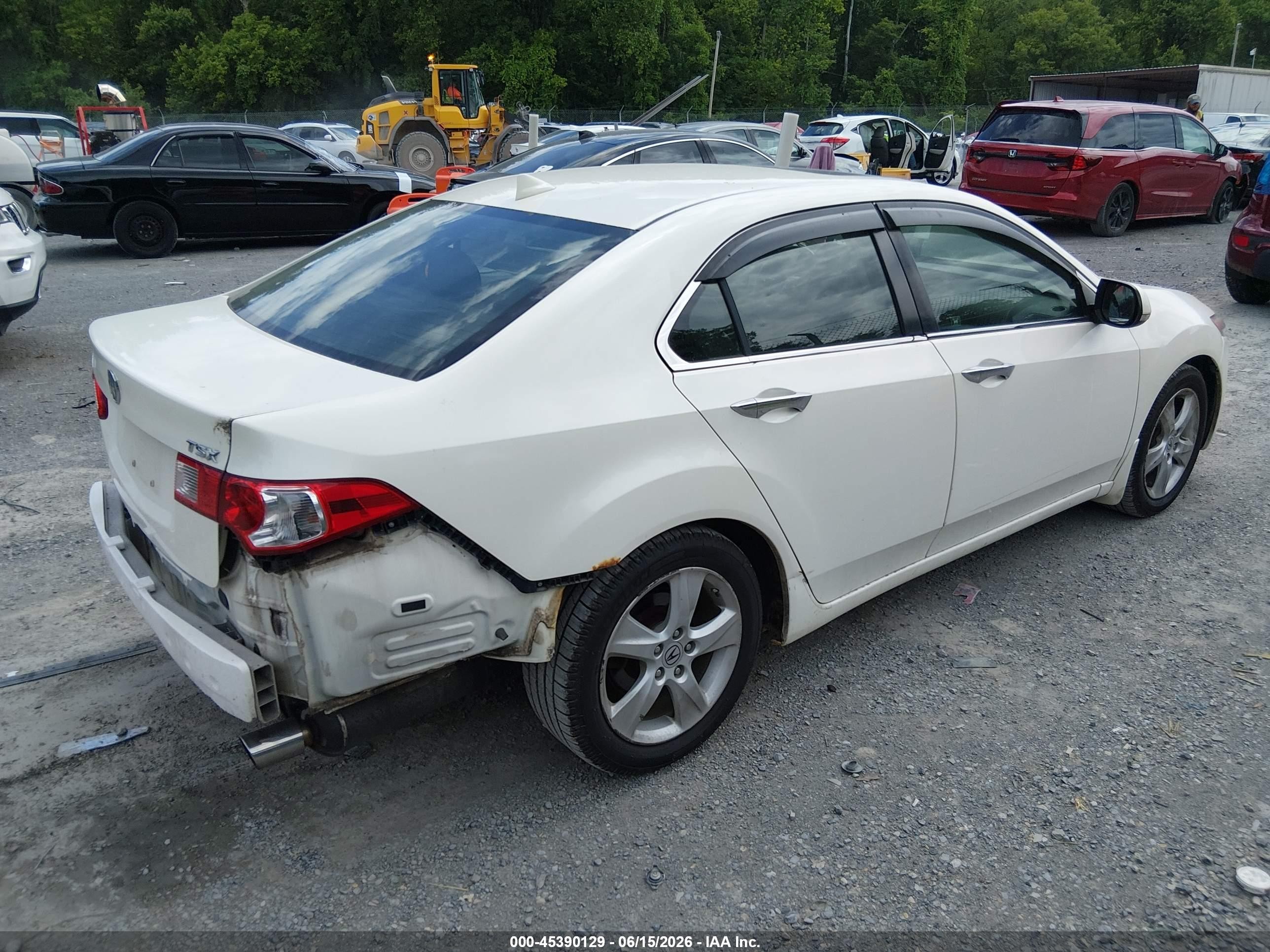 2010 Acura Tsx 2.4 White vin: JH4CU2F67AC009091