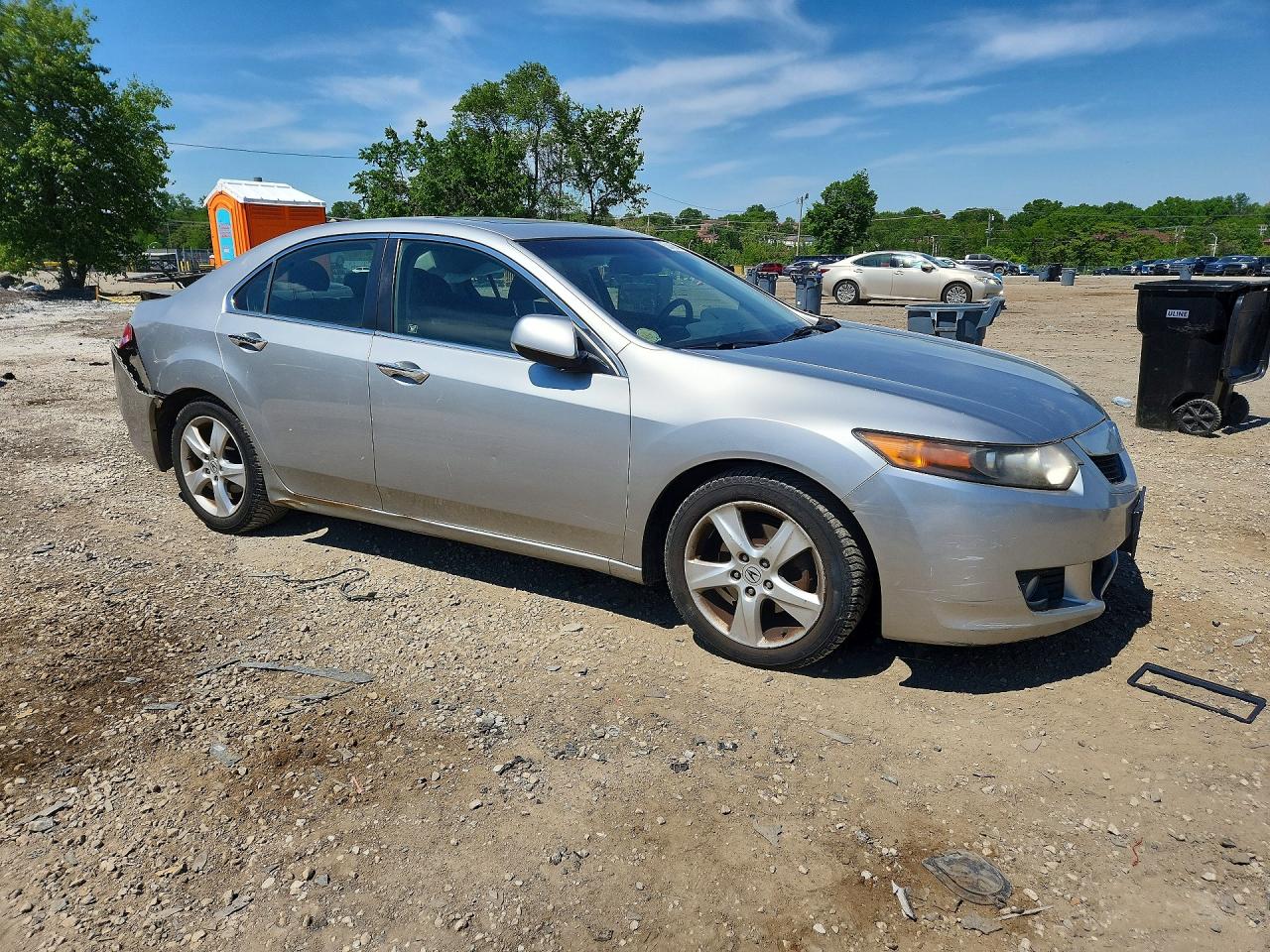 2010 Acura Tsx Silver vin: JH4CU2F67AC021791