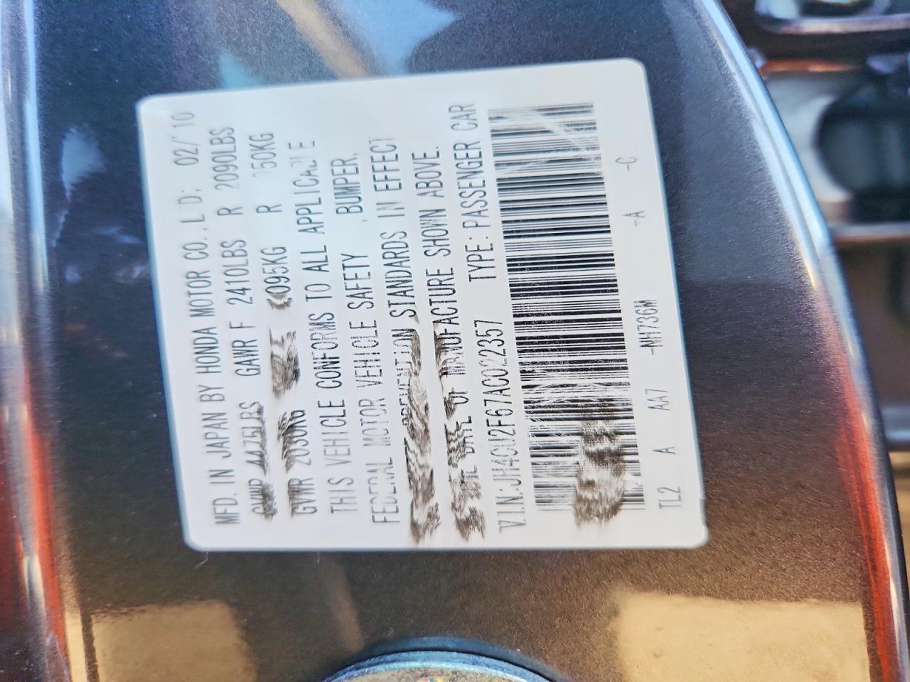 2010 Acura Tsx Gray vin: JH4CU2F67AC022357