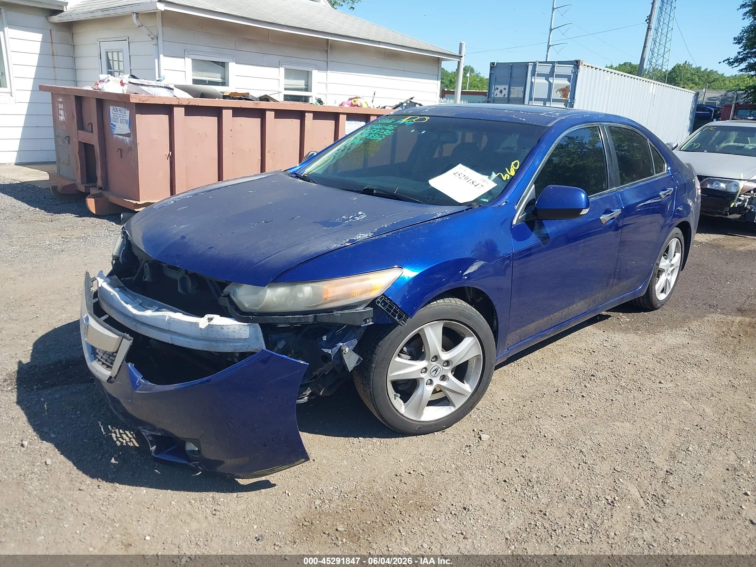 2010 Acura Tsx 2.4 Blue vin: JH4CU2F67AC025775