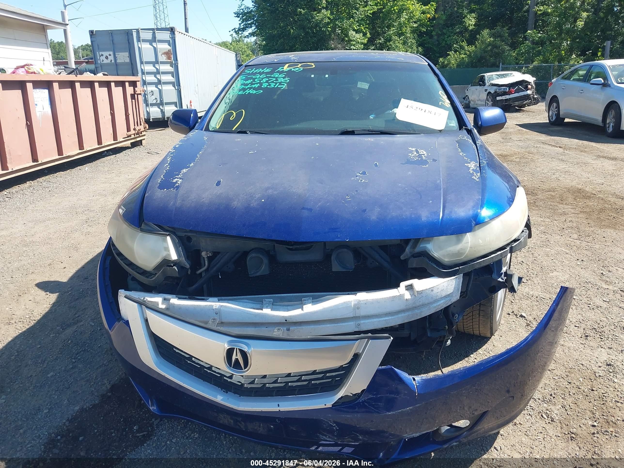 2010 Acura Tsx 2.4 Blue vin: JH4CU2F67AC025775