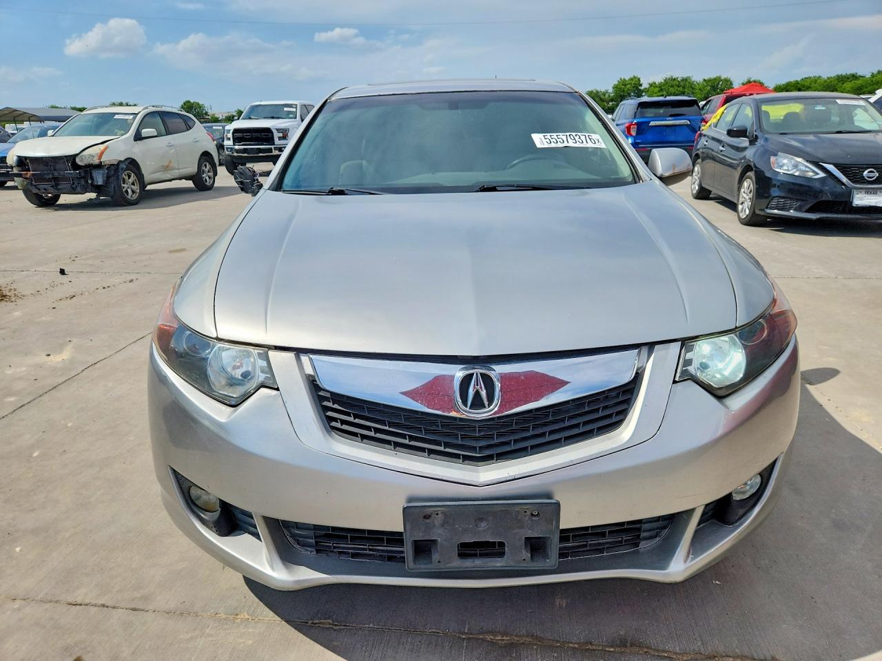 2010 Acura Tsx Silver vin: JH4CU2F67AC028885