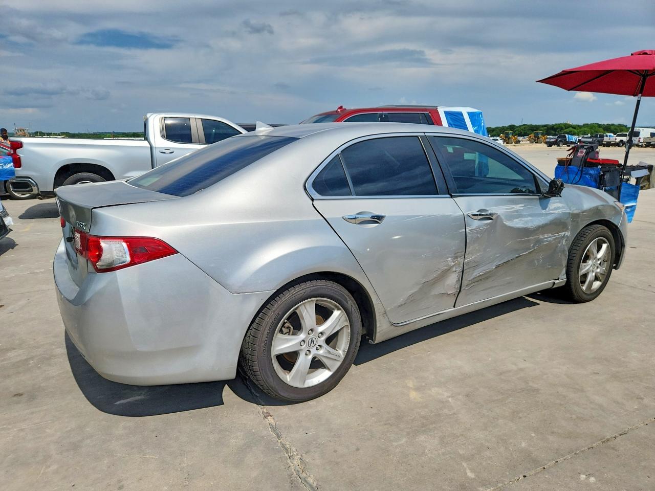 2010 Acura Tsx Silver vin: JH4CU2F67AC028885