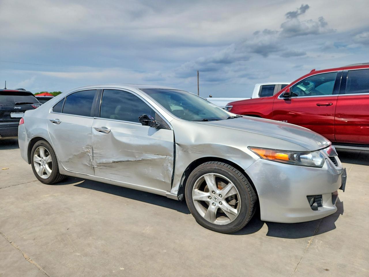 2010 Acura Tsx Silver vin: JH4CU2F67AC028885