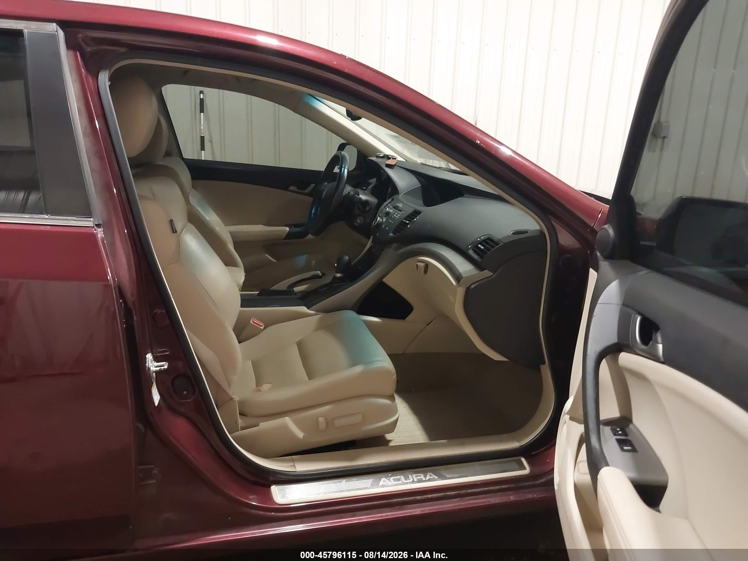 2010 Acura Tsx 2.4 Maroon vin: JH4CU2F67AC033164