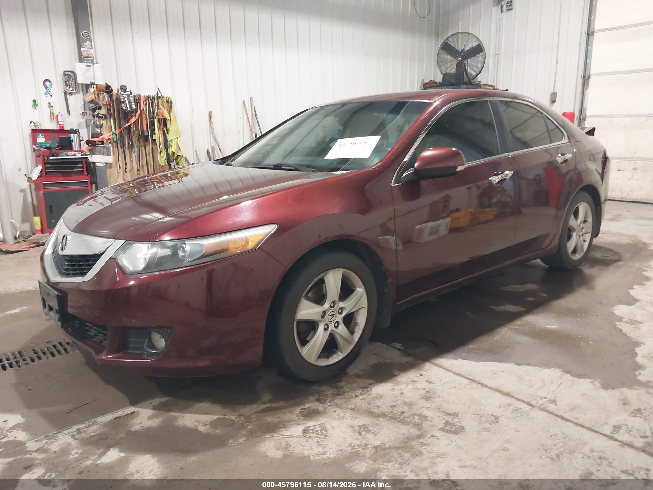 2010 Acura Tsx 2.4 Maroon vin: JH4CU2F67AC033164