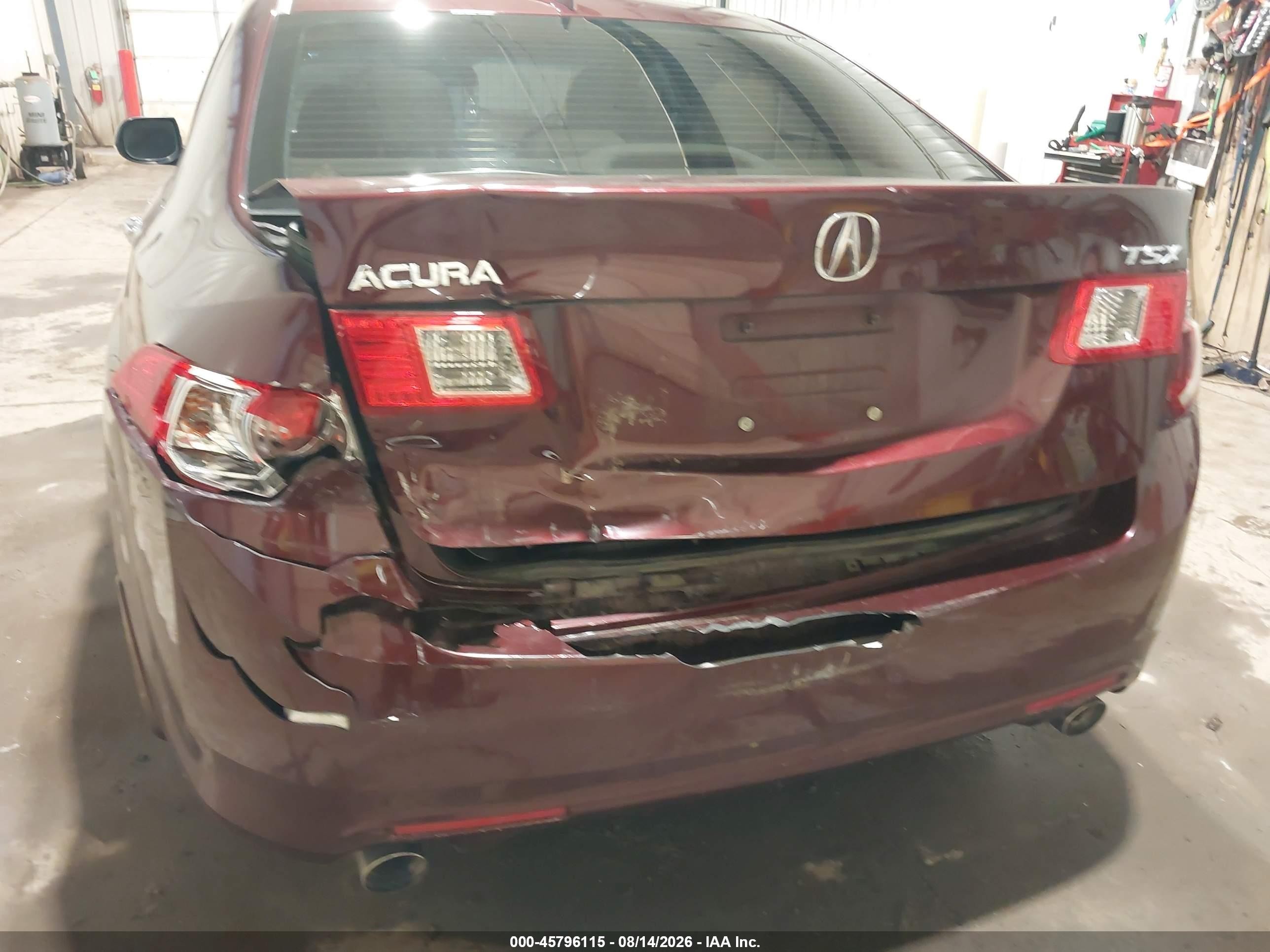 2010 Acura Tsx 2.4 Maroon vin: JH4CU2F67AC033164