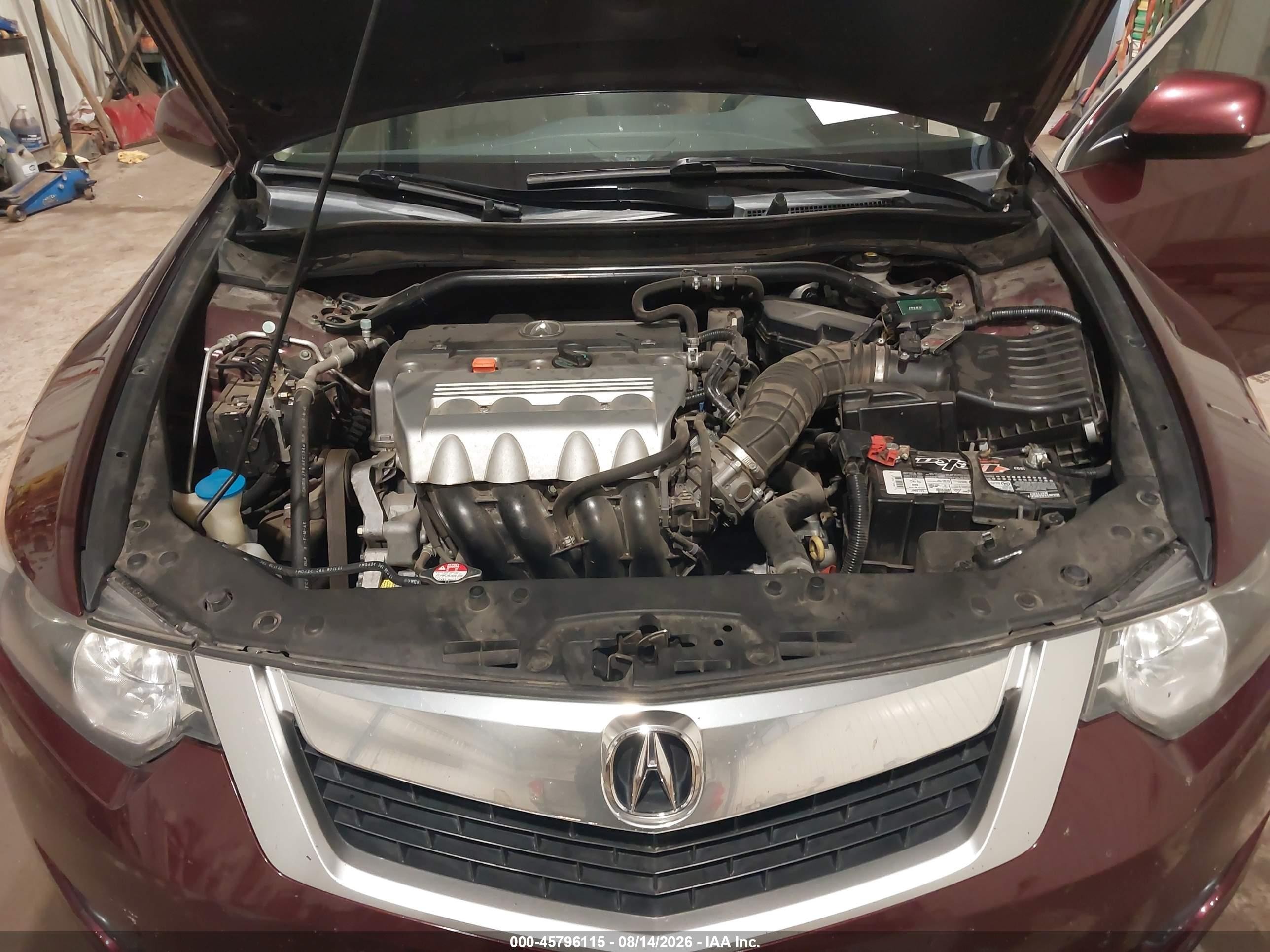 2010 Acura Tsx 2.4 Maroon vin: JH4CU2F67AC033164