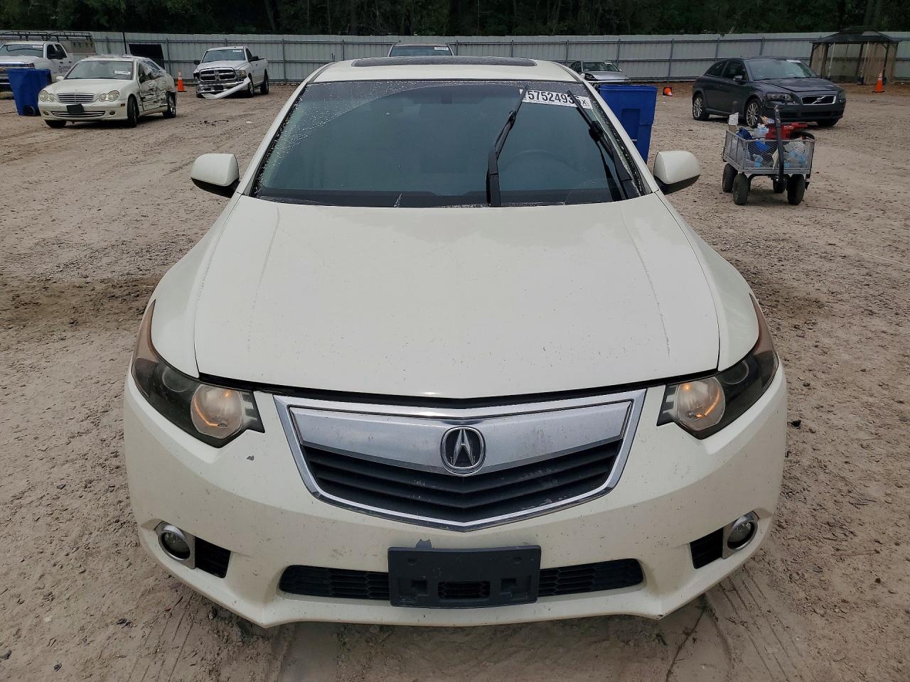 2011 Acura Tsx White vin: JH4CU2F67BC014356