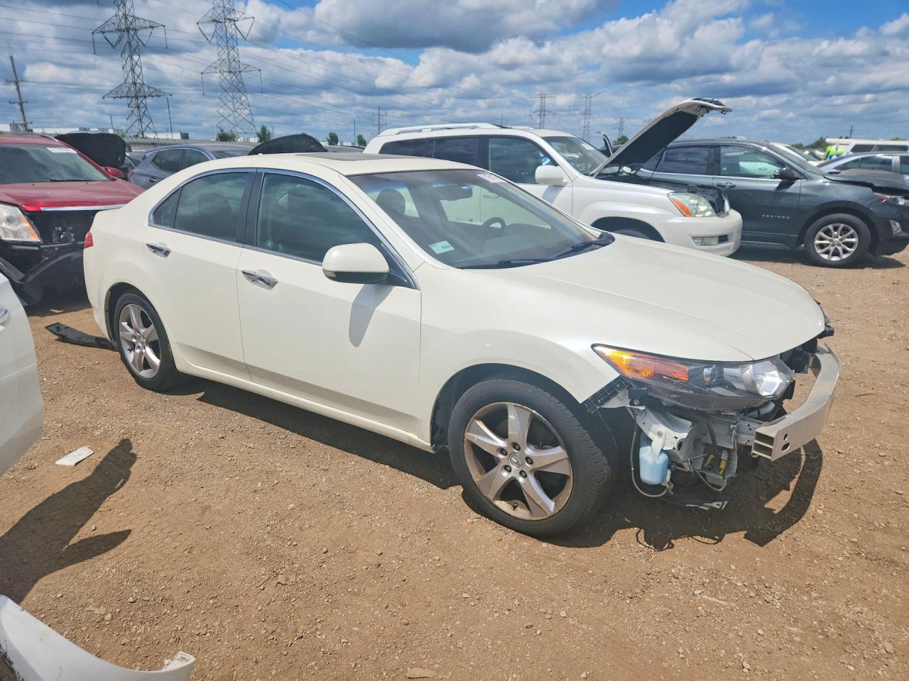 2011 Acura Tsx White vin: JH4CU2F67BC018519