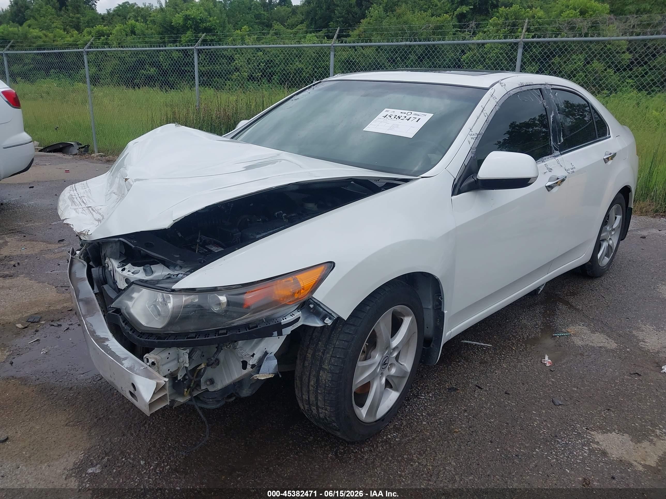 2013 Acura Tsx 2.4 White vin: JH4CU2F67DC003442