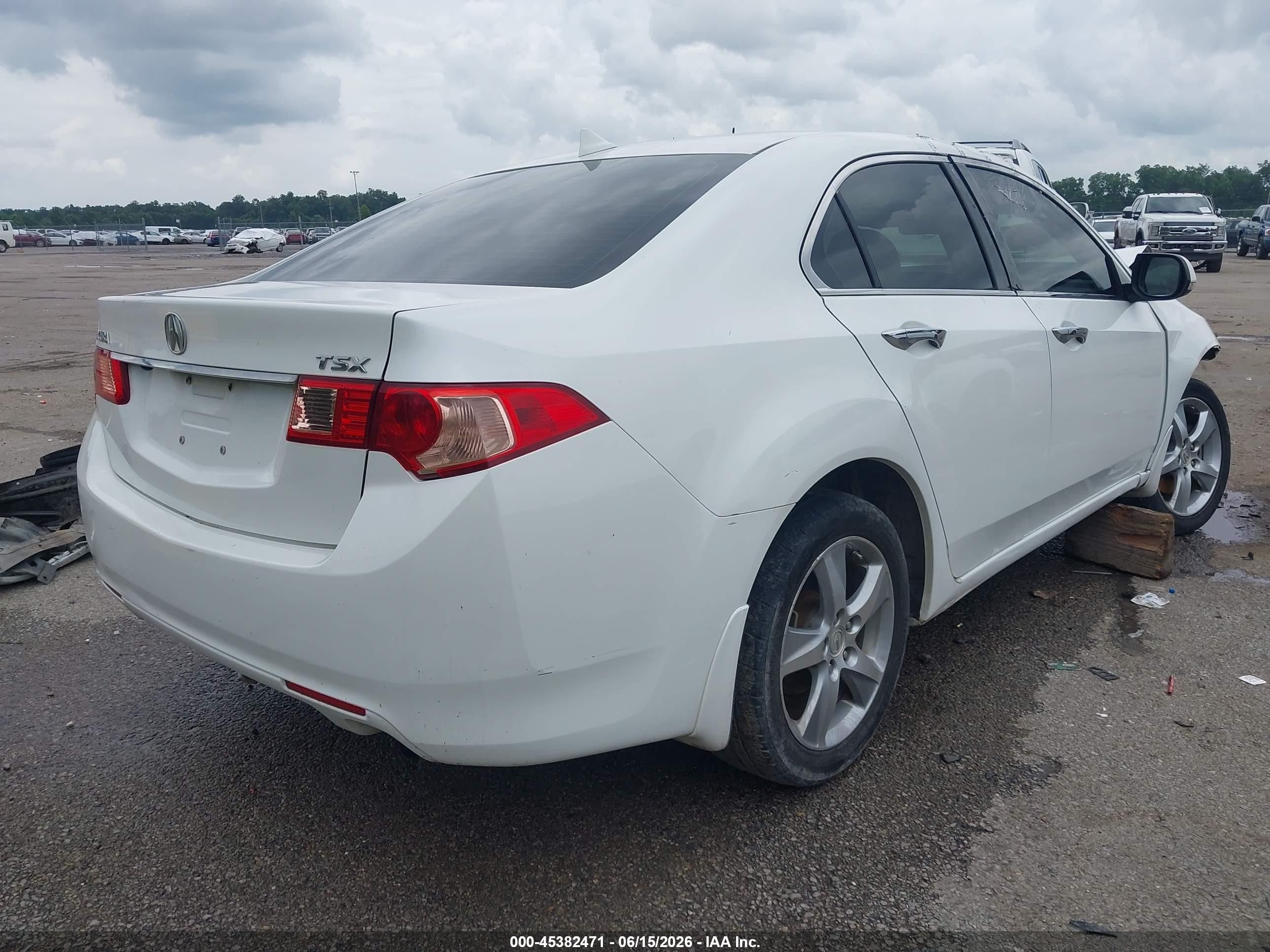 2013 Acura Tsx 2.4 White vin: JH4CU2F67DC003442