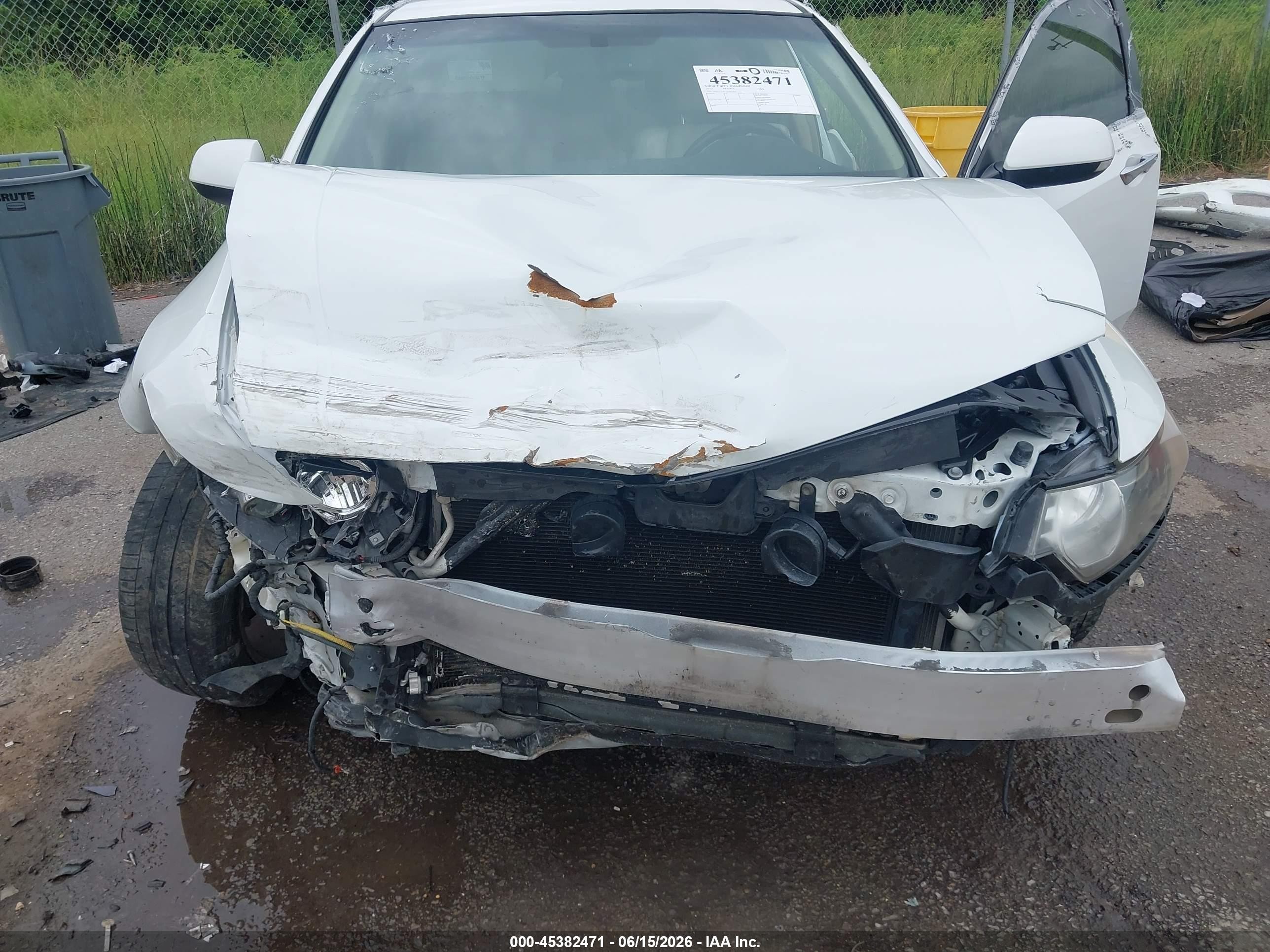 2013 Acura Tsx 2.4 White vin: JH4CU2F67DC003442
