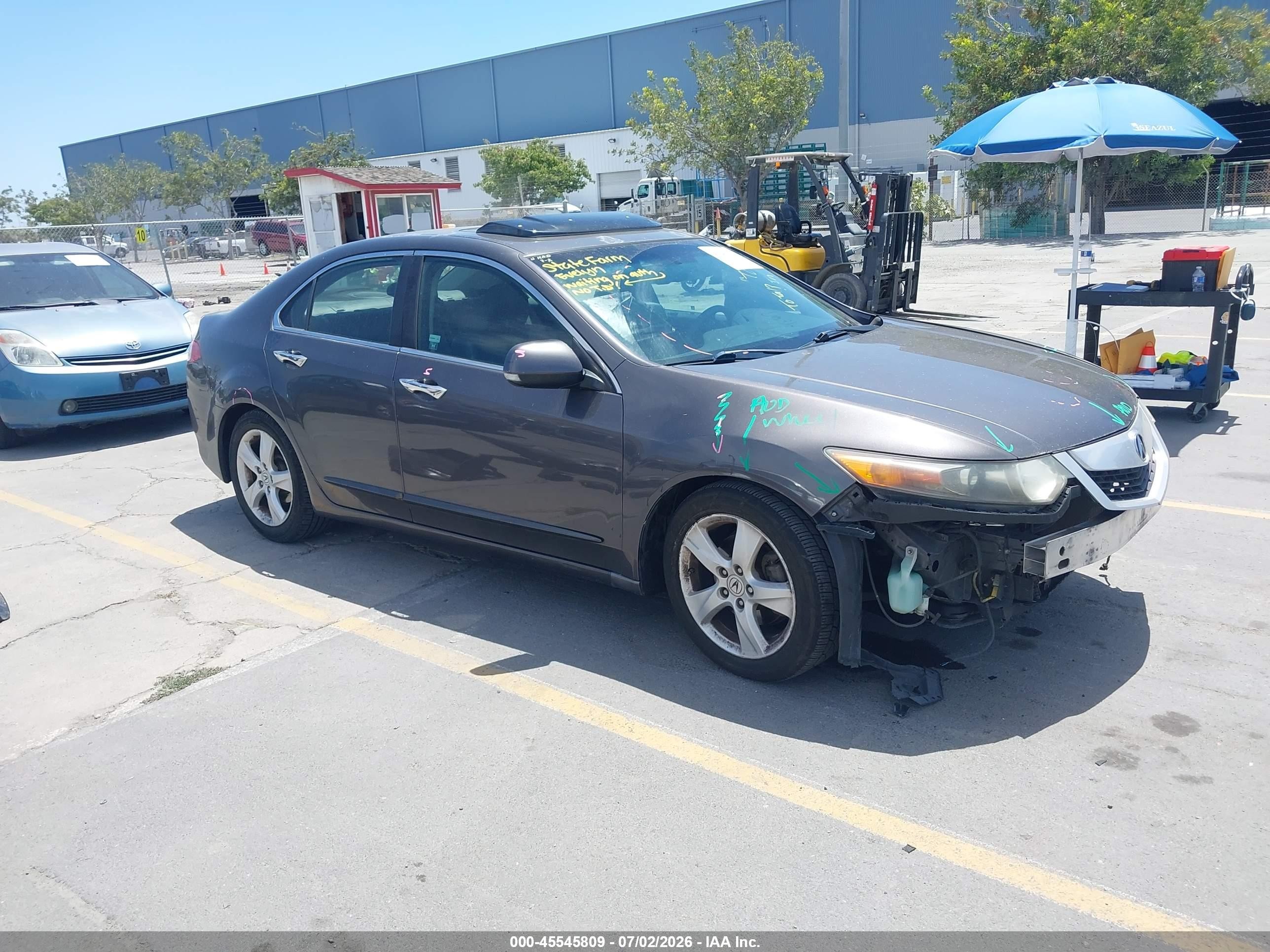 2010 Acura Tsx 2.4 Gray vin: JH4CU2F68AC006703