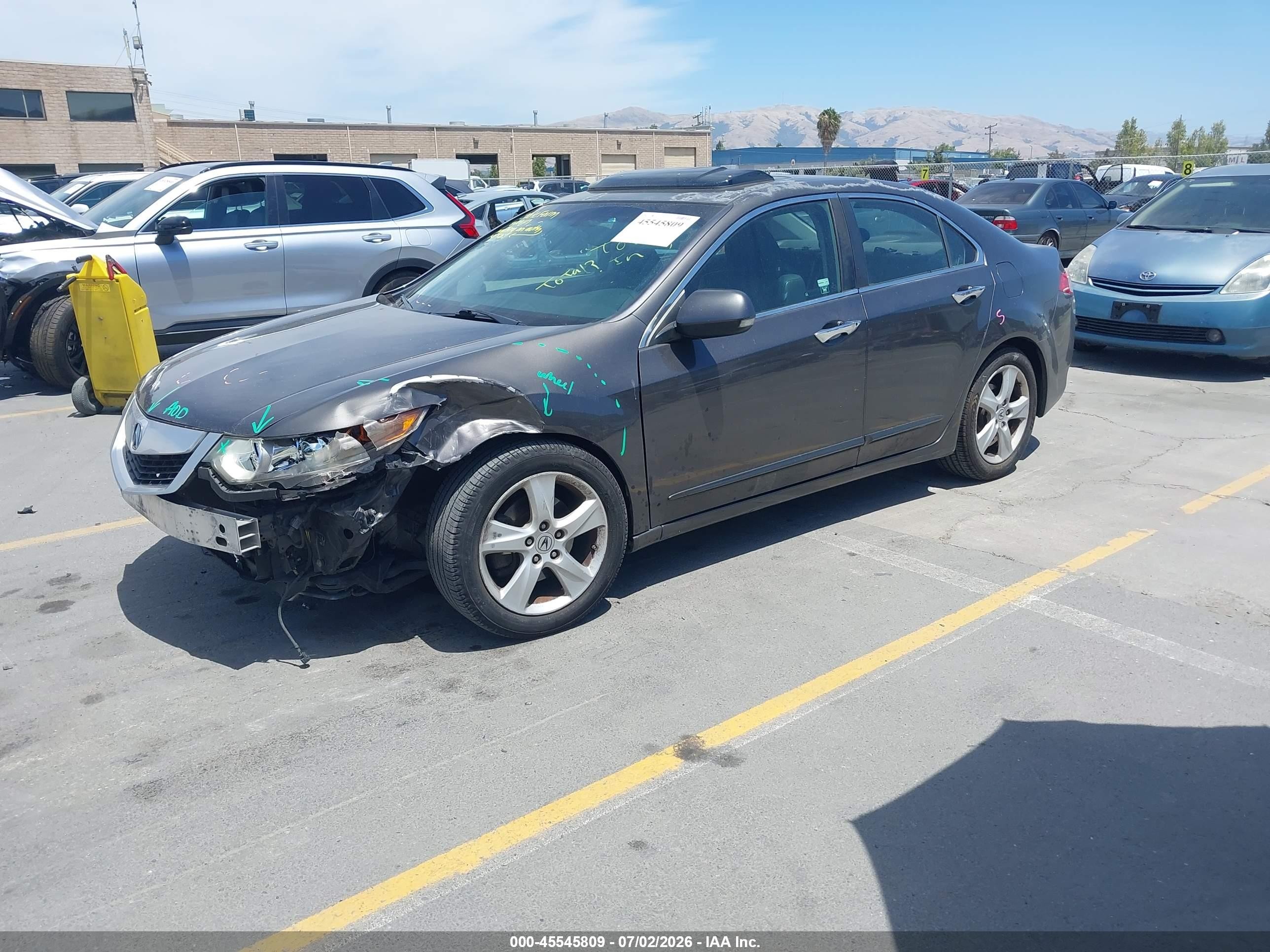 2010 Acura Tsx 2.4 Gray vin: JH4CU2F68AC006703