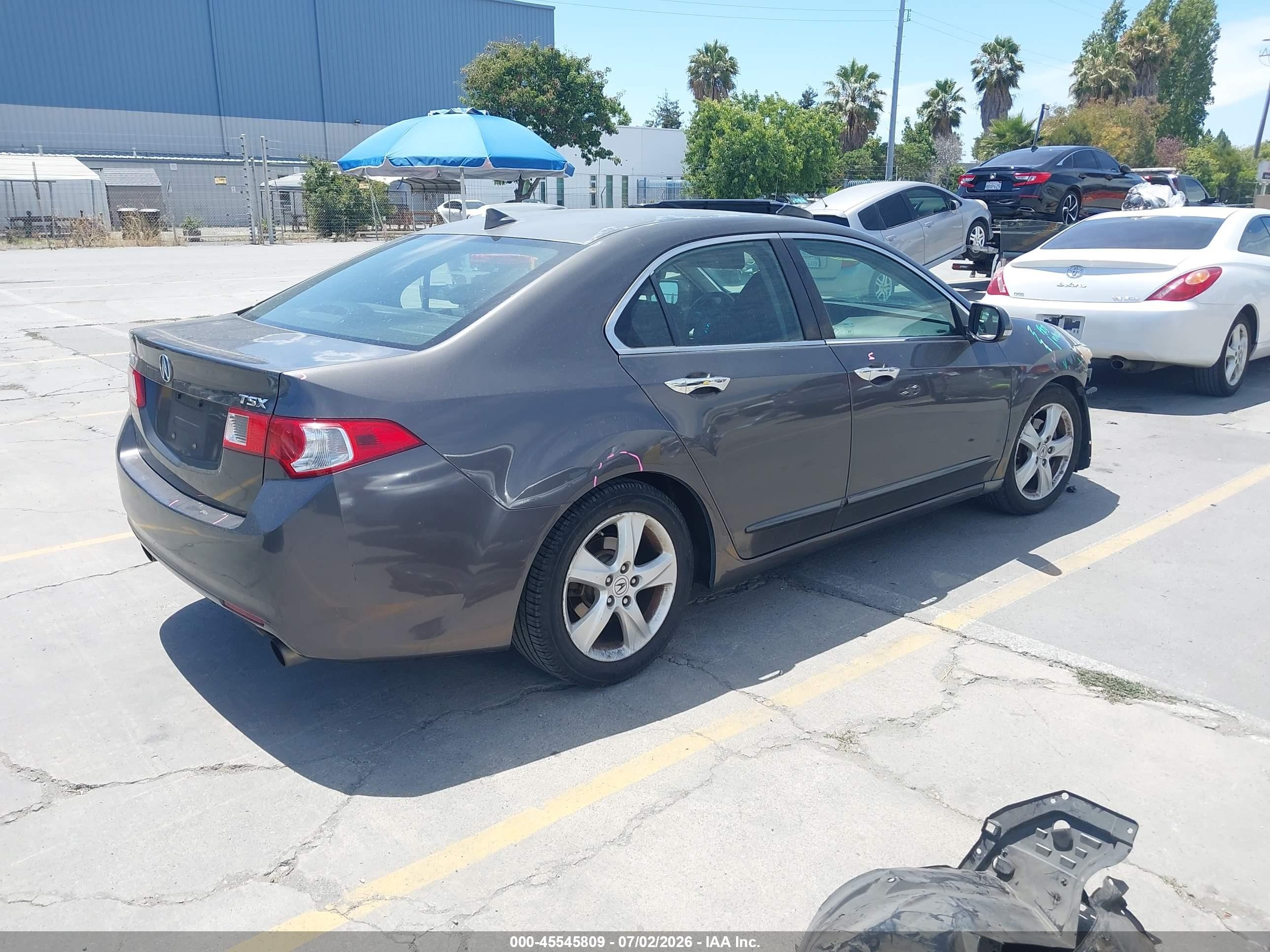 2010 Acura Tsx 2.4 Gray vin: JH4CU2F68AC006703