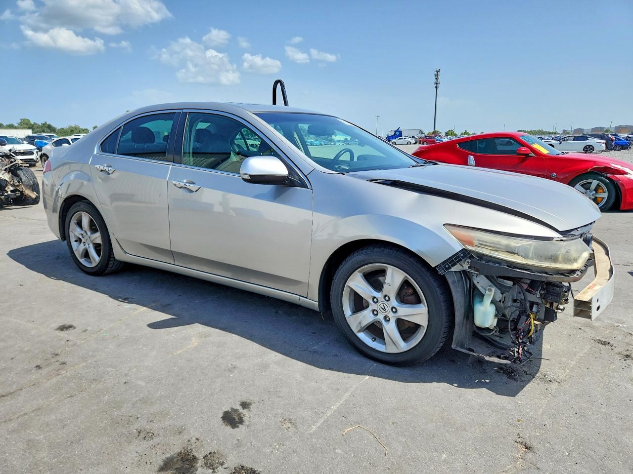 2010 Acura Tsx Silver vin: JH4CU2F68AC014011