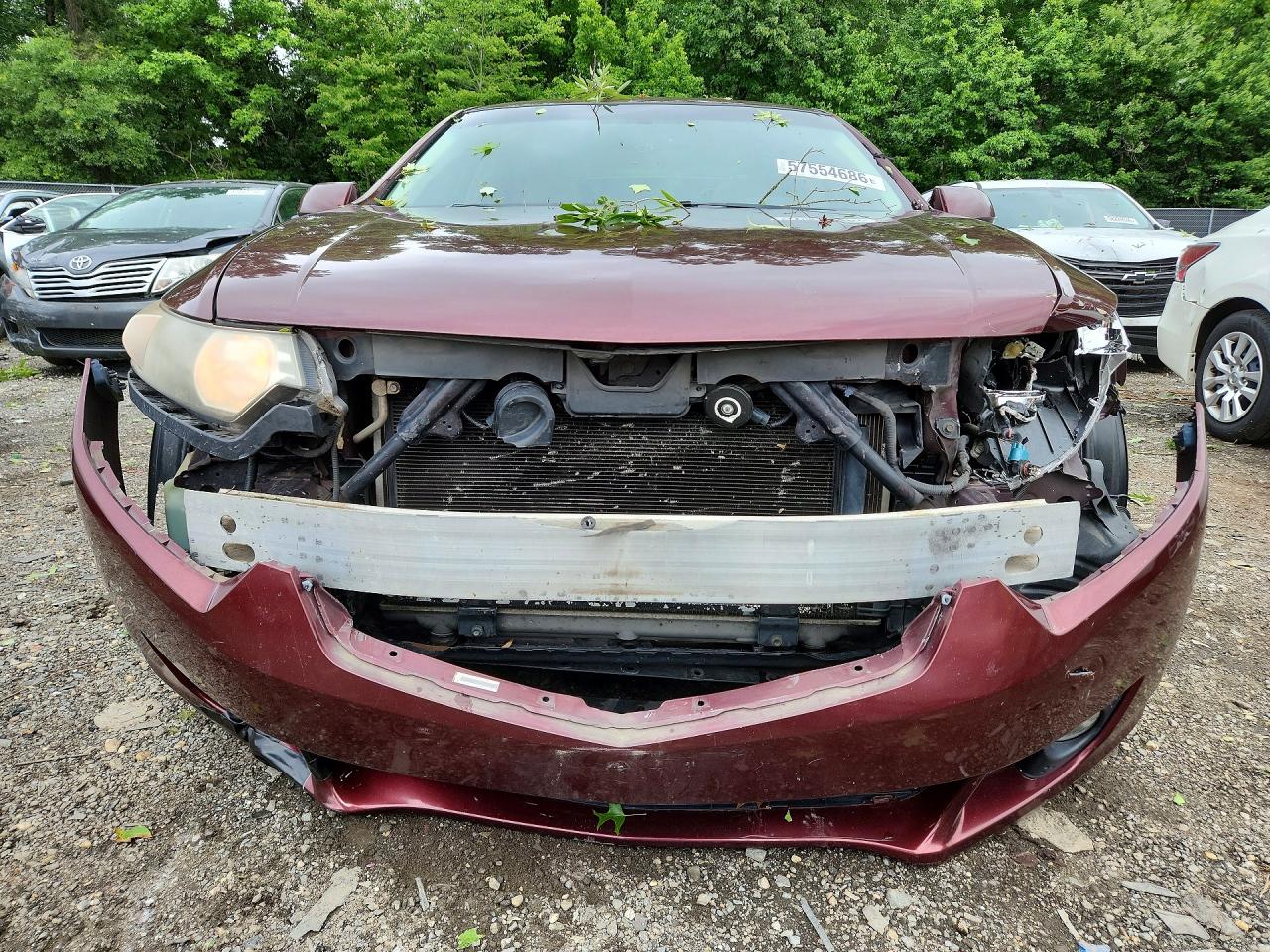 2010 Acura Tsx Бордовый vin: JH4CU2F68AC017877